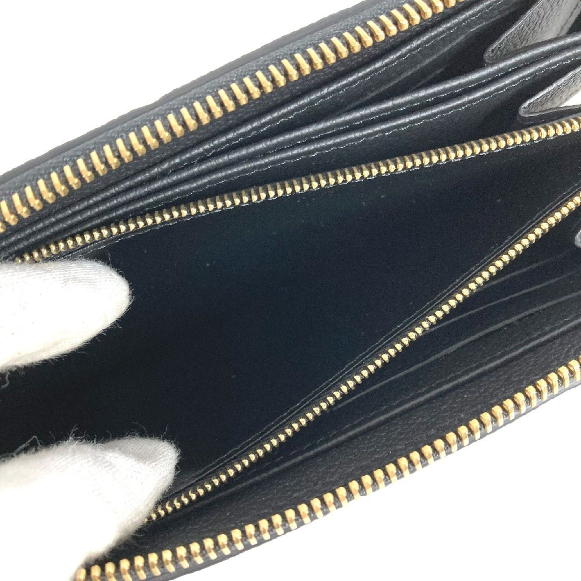 Louis Vuitton LOUIS VUITTON M14160 Japan Limited Edition LV × TM Monogram Empreinte Zippy Wallet Takashi Murakami Panda Round Zipper Long Leather Men's Women's Noir Black Like New Size ONE SIZE - 3 Thumbnail