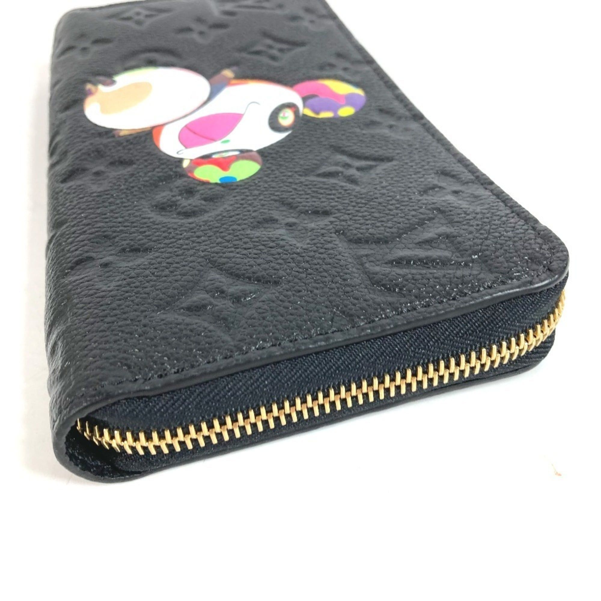 Louis Vuitton LOUIS VUITTON M14160 Japan Limited Edition LV × TM Monogram Empreinte Zippy Wallet Takashi Murakami Panda Round Zipper Long Leather Men's Women's Noir Black Like New Size ONE SIZE - 10 Thumbnail