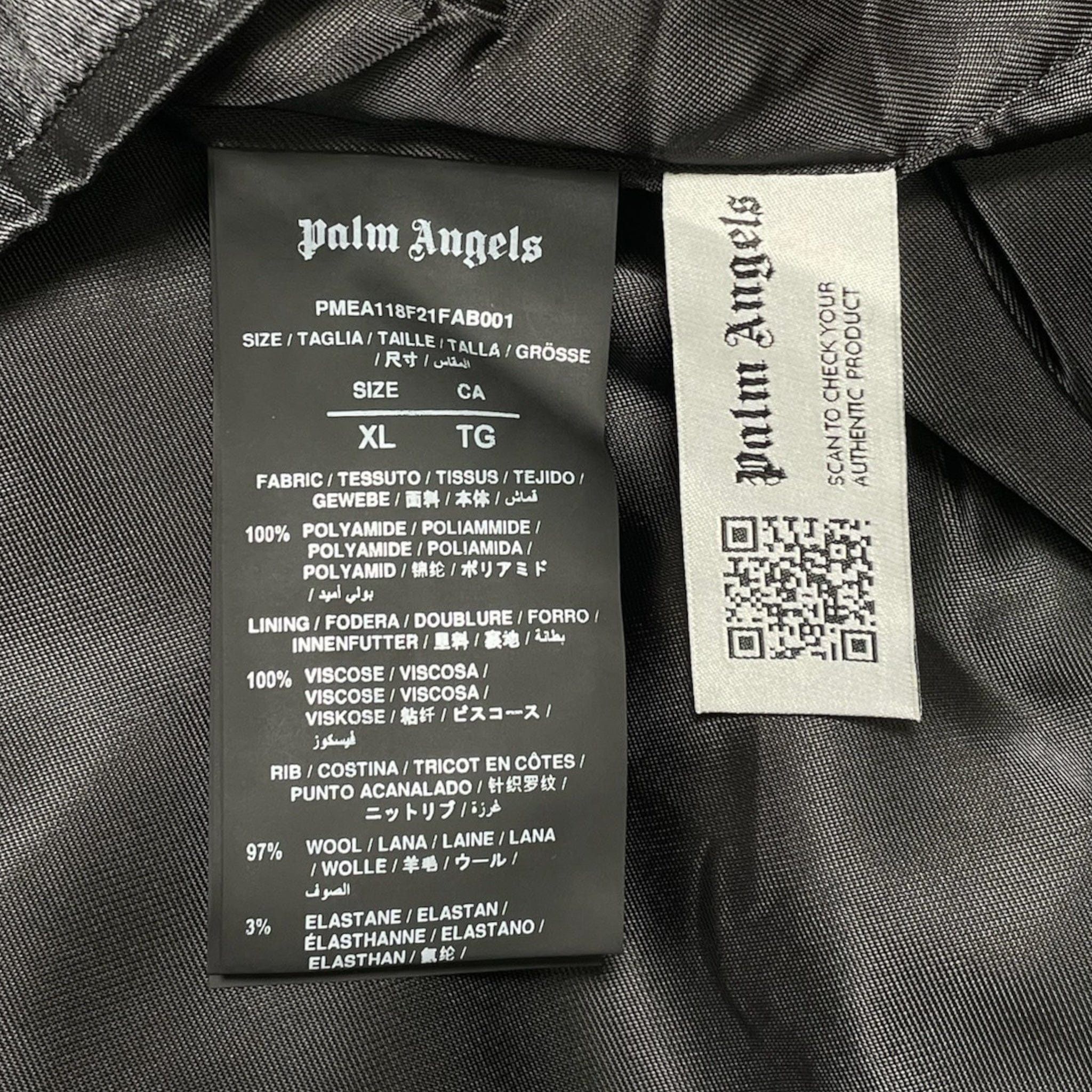 Palm Angels PXP Satin Varsity Black Gold White Size US XL / EU 56 / 4 - 5 Thumbnail