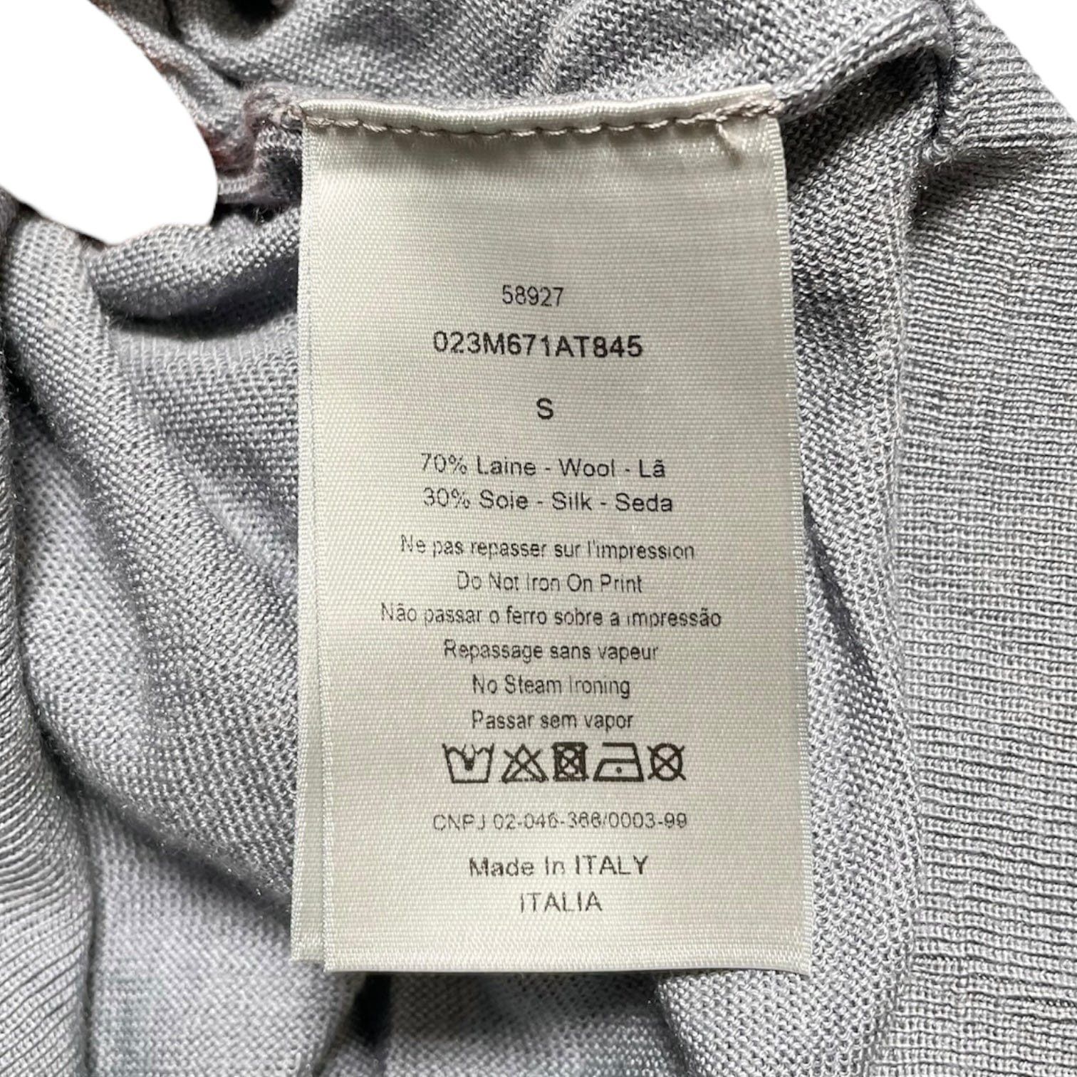 Dior Dior x Daniel Arsham Eroded Logo Knit Crewneck Sweater Grey Size US S / EU 44-46 / 1 - 5 Thumbnail