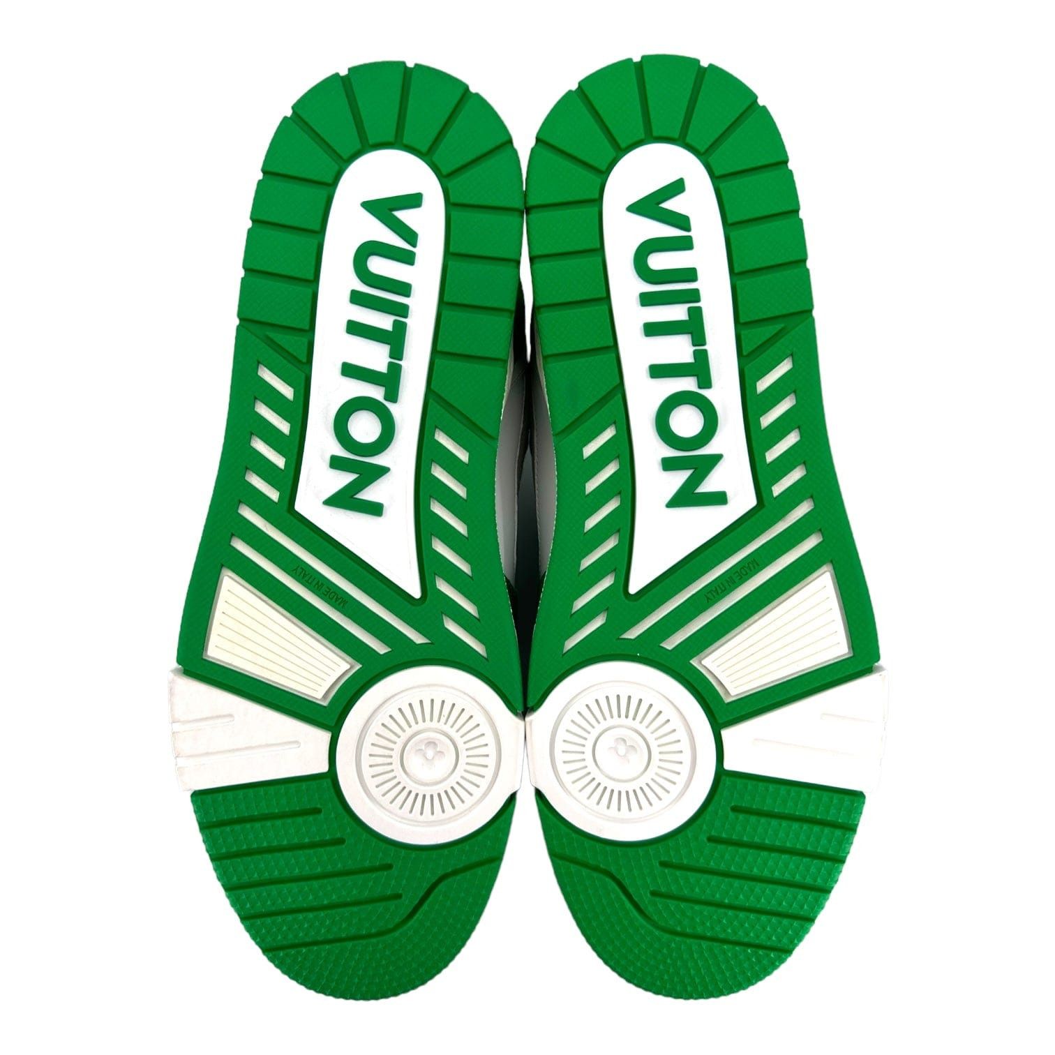 Louis Vuitton LV Trainer Strap Monogram Denim Green White Size US 9 / EU 42 - 7 Thumbnail