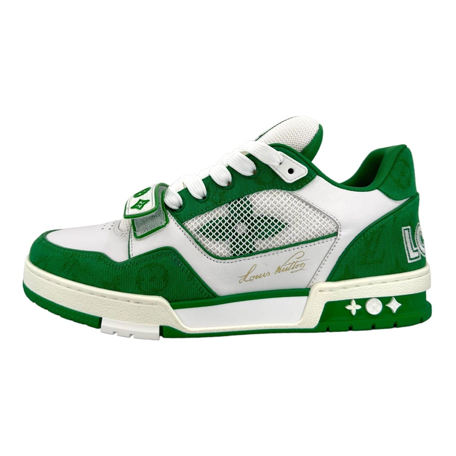 Louis Vuitton LV Trainer Strap Monogram Denim Green White Size US 9 / EU 42 - 2 Thumbnail