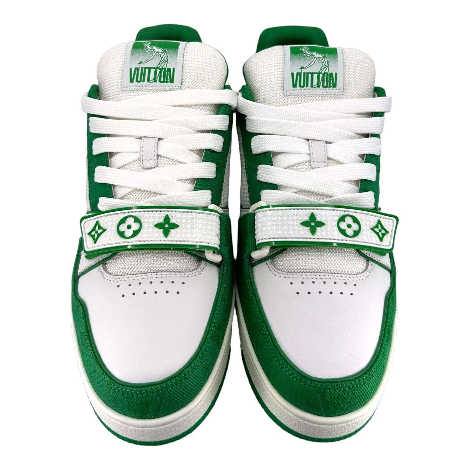 Louis Vuitton LV Trainer Strap Monogram Denim Green White Size US 9 / EU 42 - 5 Thumbnail