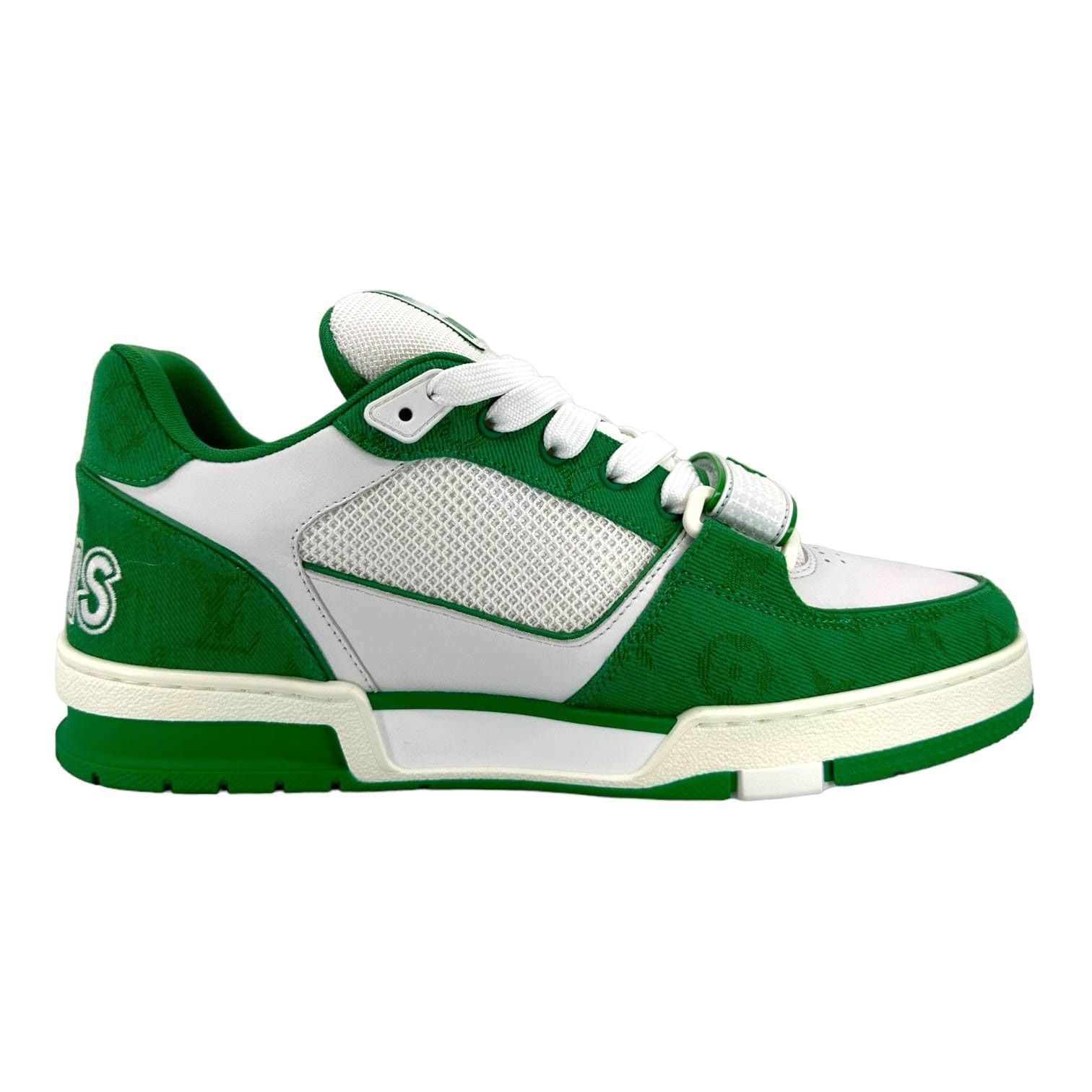 Louis Vuitton LV Trainer Strap Monogram Denim Green White Size US 9 / EU 42 - 4 Thumbnail