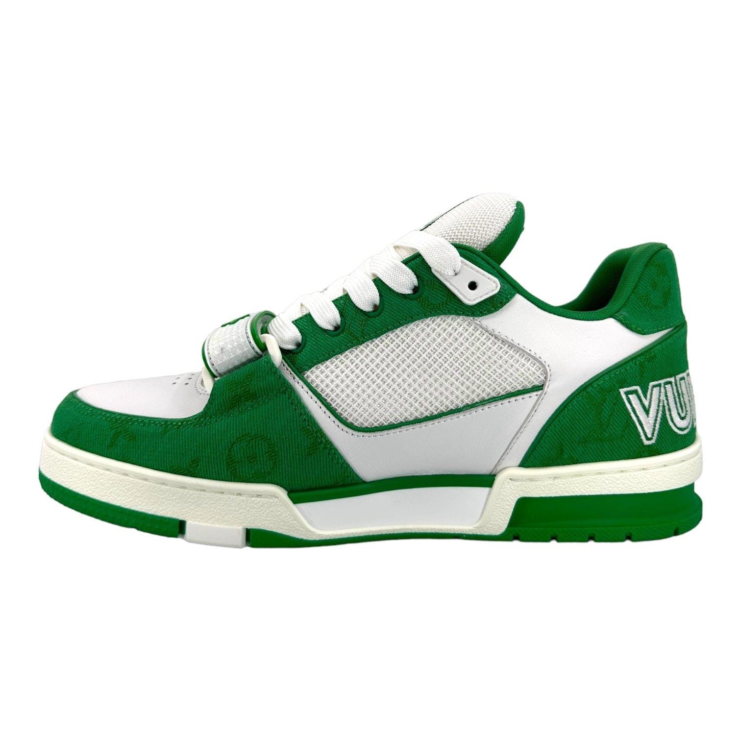 Louis Vuitton LV Trainer Strap Monogram Denim Green White Size US 9 / EU 42 - 3 Thumbnail
