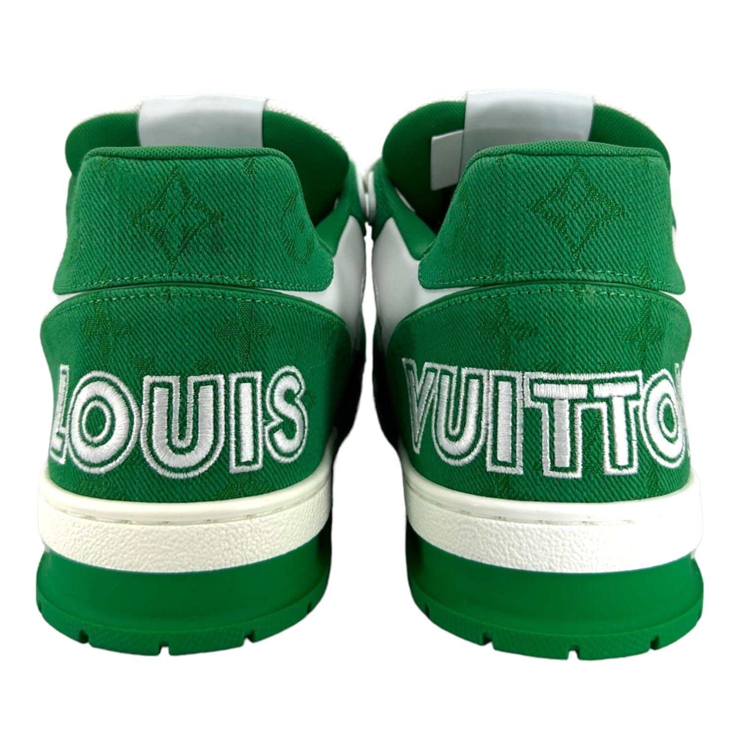 Louis Vuitton LV Trainer Strap Monogram Denim Green White Size US 9 / EU 42 - 6 Thumbnail