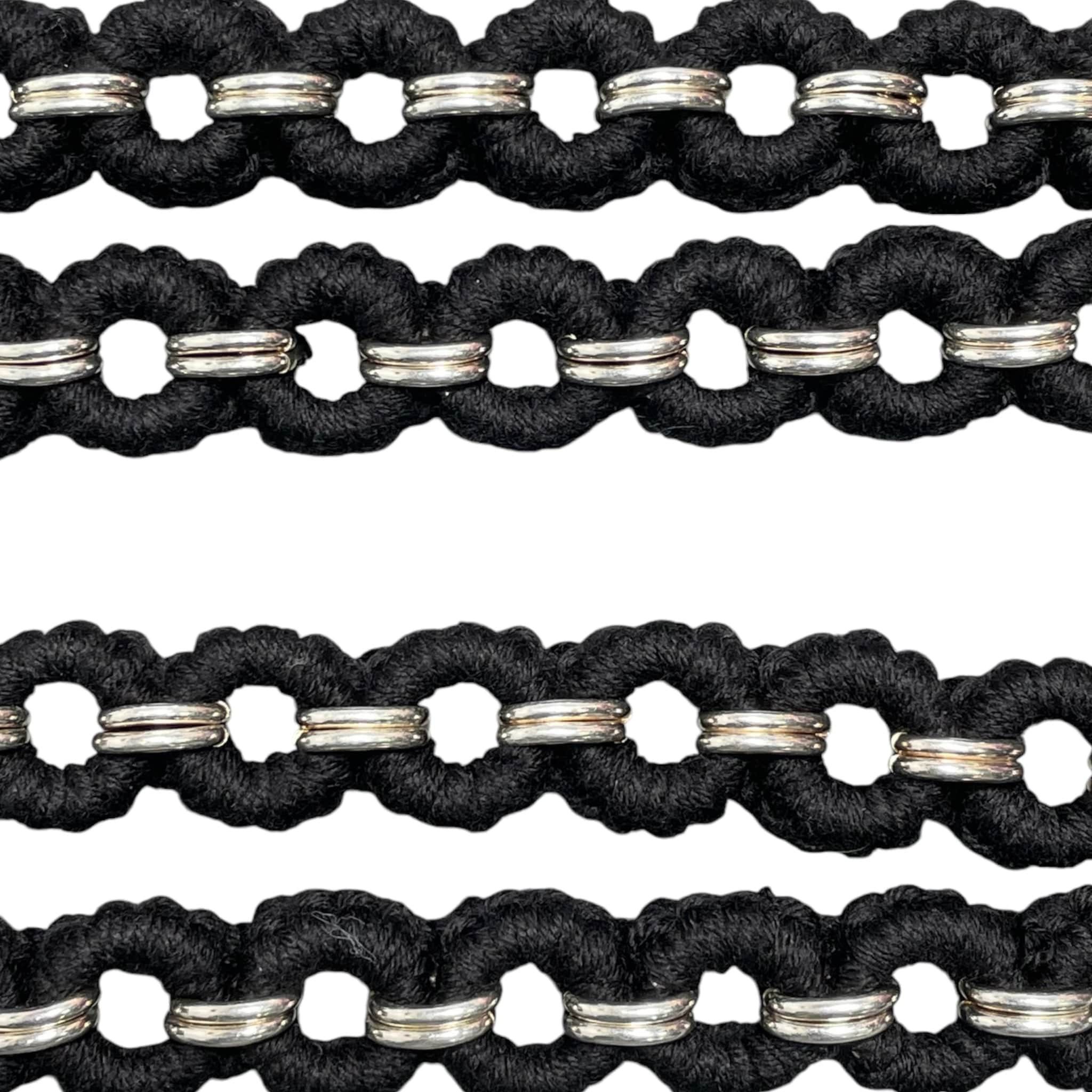 Chrome Hearts Crochet Silver Link Cross Pendant Belt Black Size ONE SIZE - 7 Thumbnail