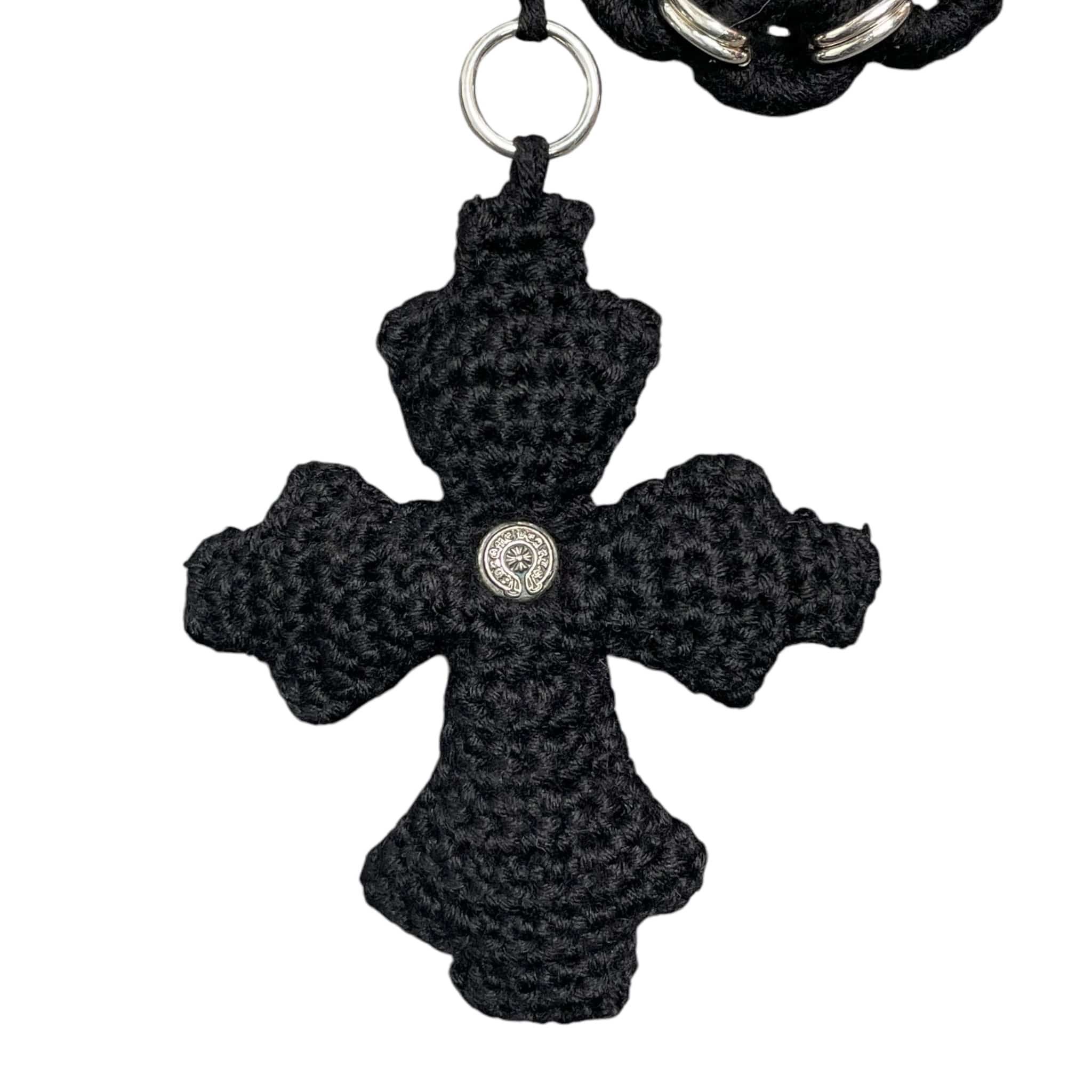 Chrome Hearts Crochet Silver Link Cross Pendant Belt Black Size ONE SIZE - 4 Thumbnail