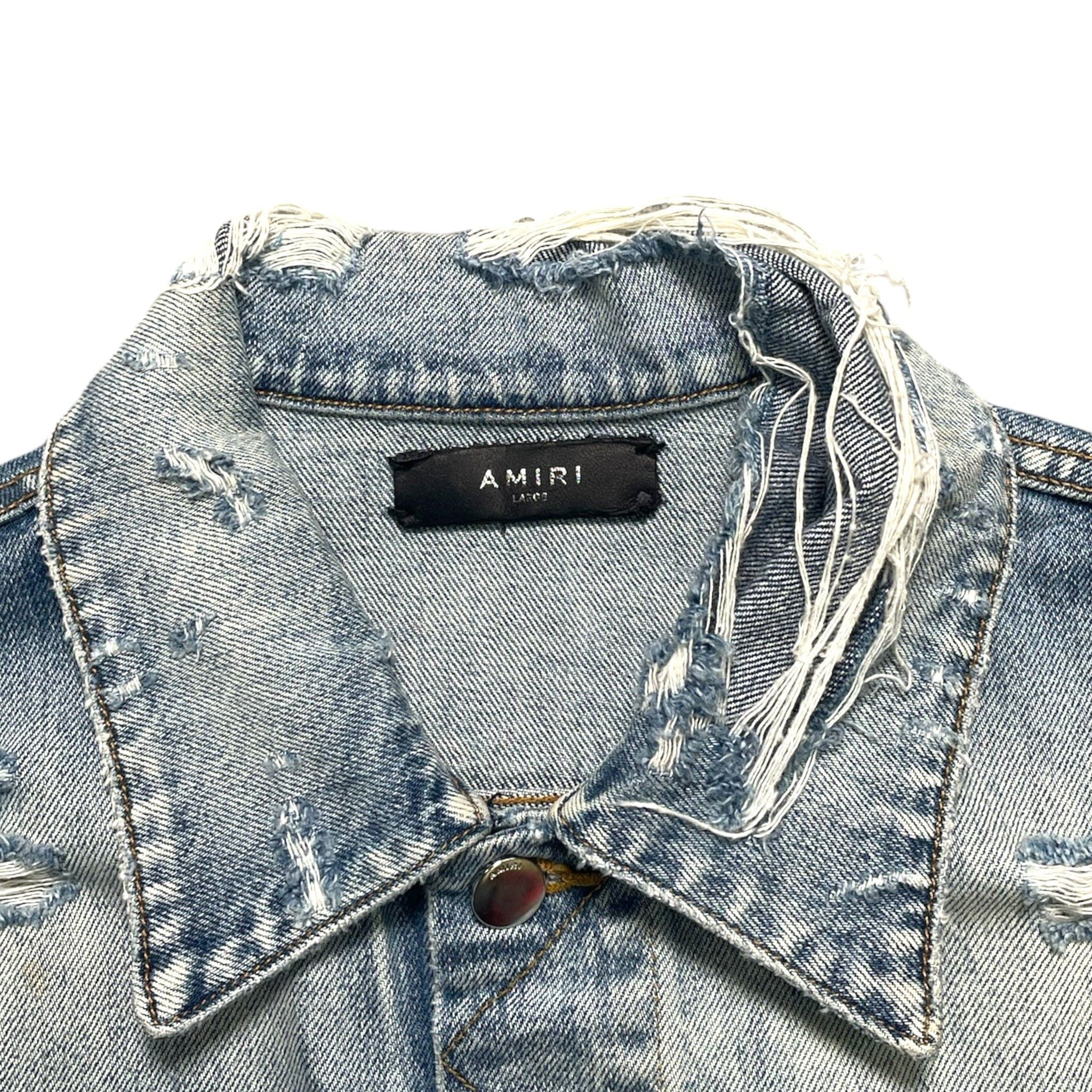 Amiri Amiri Grateful Dead Distressed Denim Jacket Indigo Size US L / EU 52-54 / 3 - 4 Thumbnail