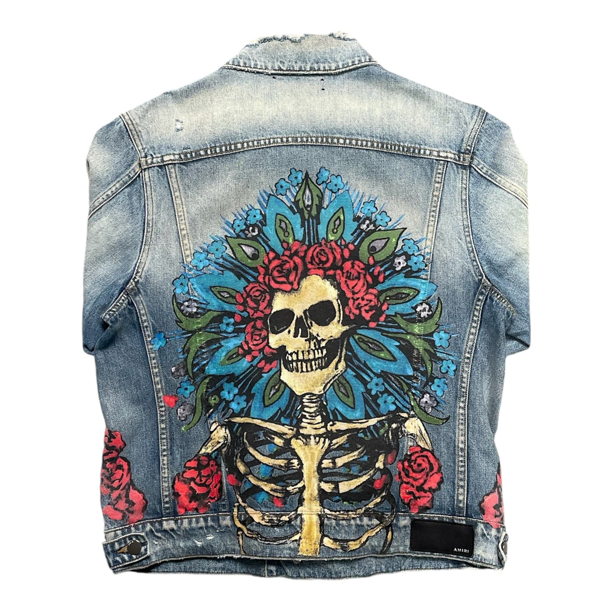 Amiri Amiri Grateful Dead Distressed Denim Jacket Indigo Size US L / EU 52-54 / 3 - 2 Thumbnail