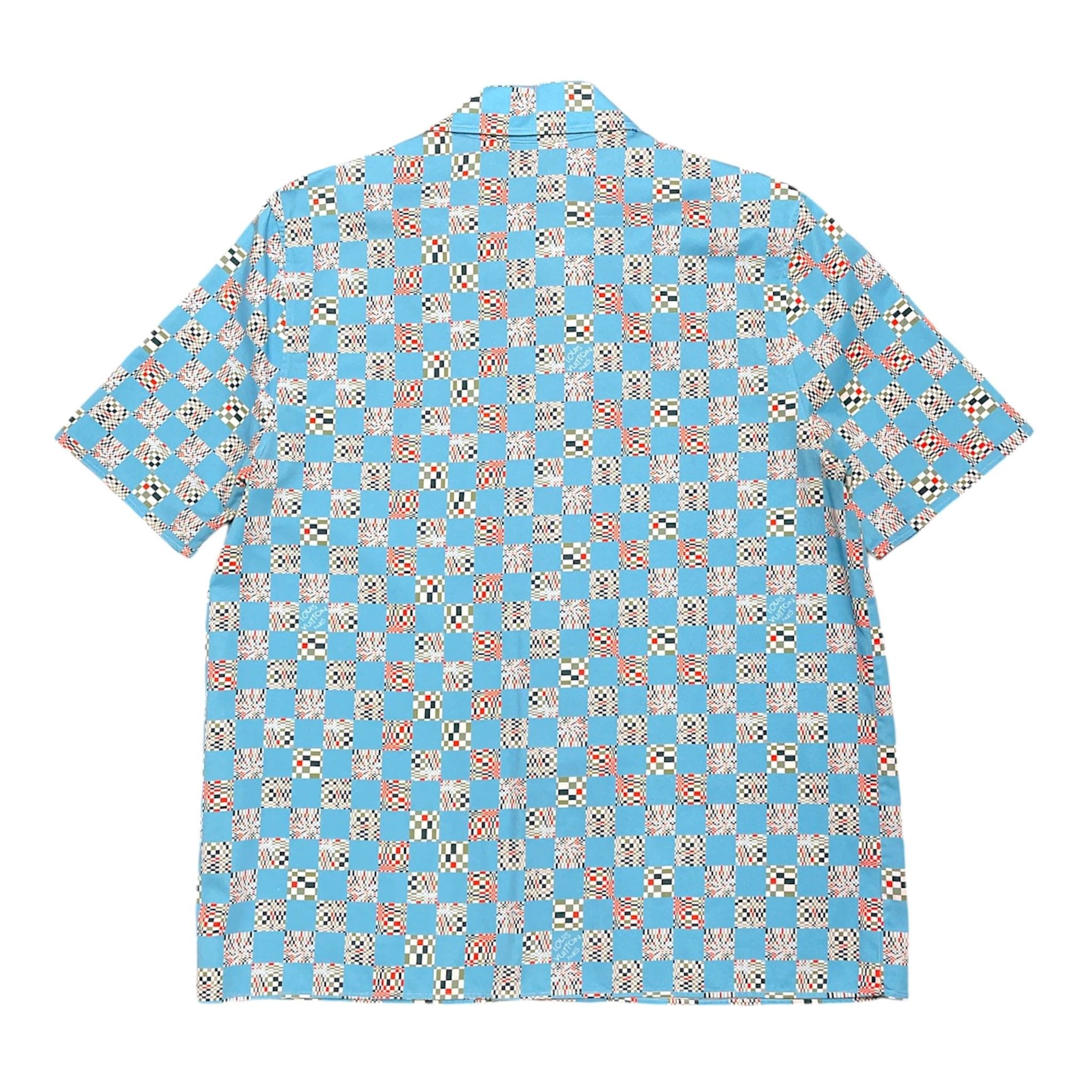 Louis Vuitton Pixel Button Up Shirt Blue Size US M / EU 48-50 / 2 - 2 Thumbnail