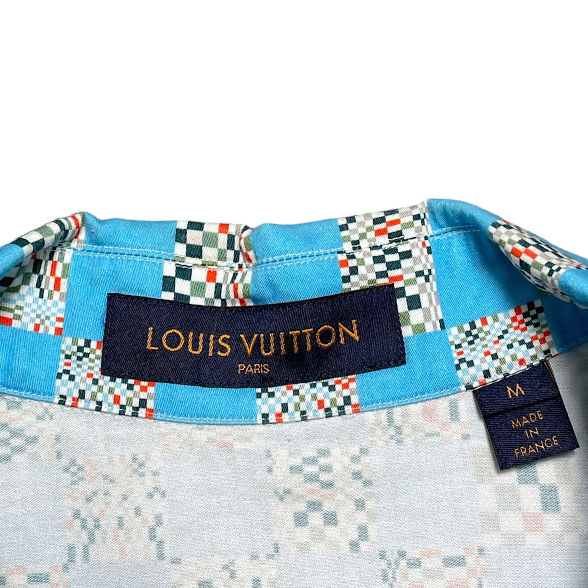Louis Vuitton Pixel Button Up Shirt Blue Size US M / EU 48-50 / 2 - 4 Thumbnail