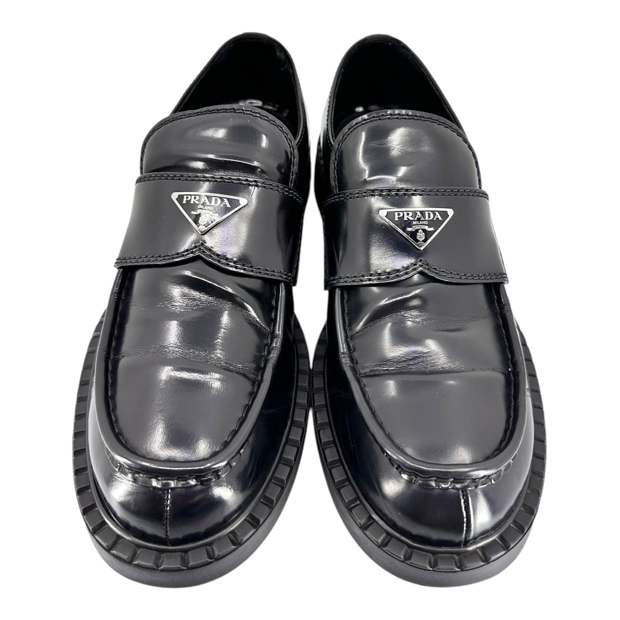 Prada Triangle Logo Leather Loafer Size US 10 / EU 43 - 5 Thumbnail