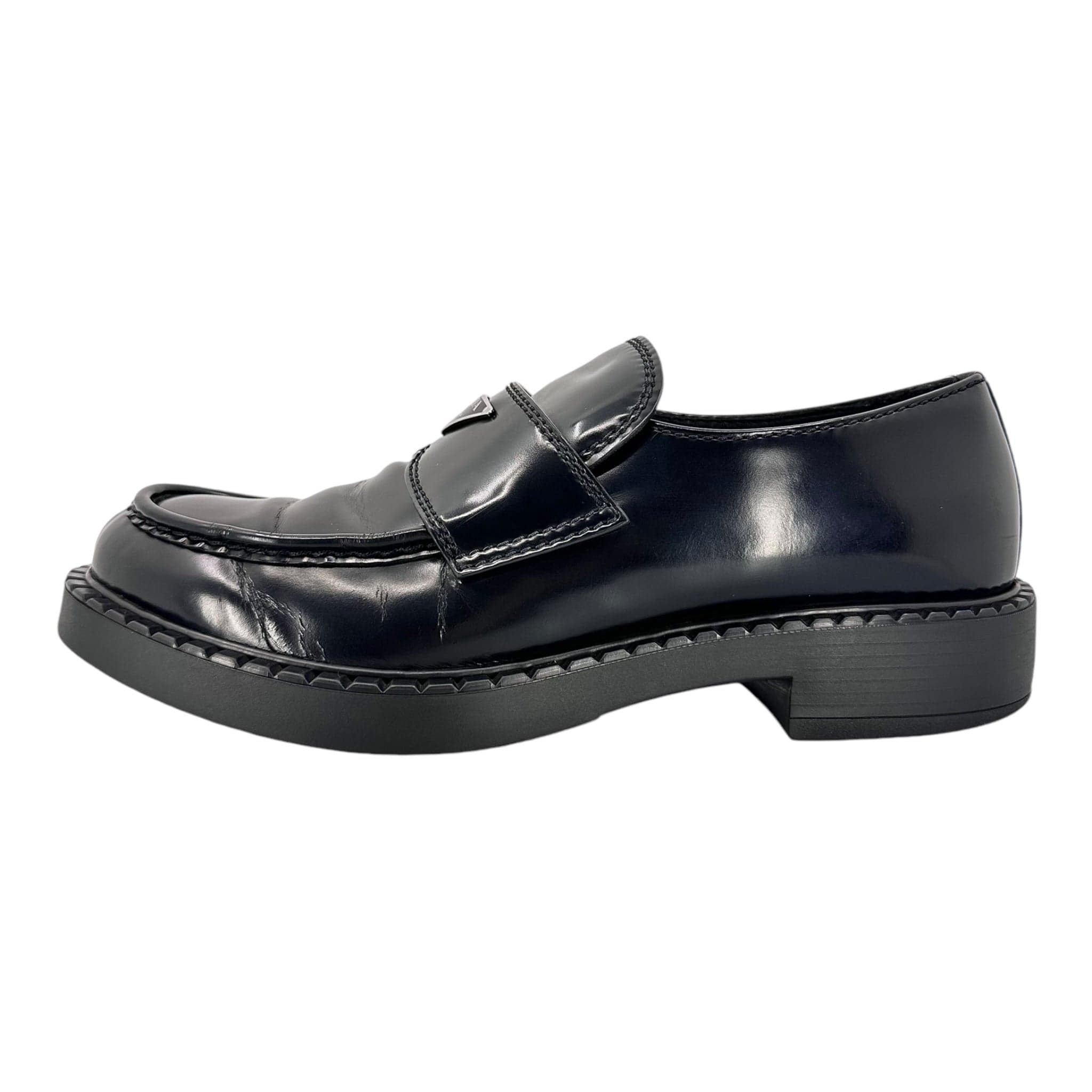 Prada Triangle Logo Leather Loafer Size US 10 / EU 43 - 2 Thumbnail