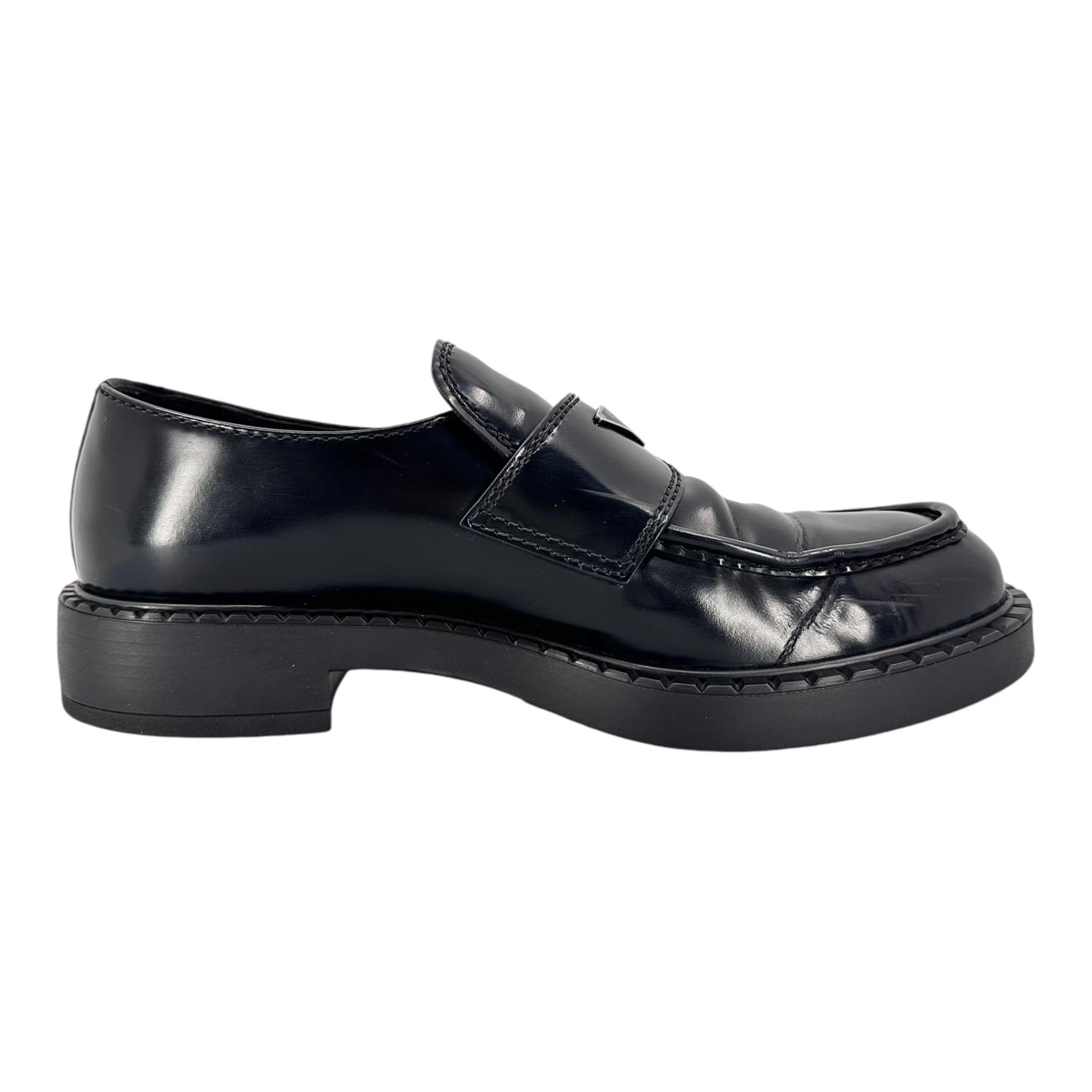 Prada Triangle Logo Leather Loafer Size US 10 / EU 43 - 4 Thumbnail