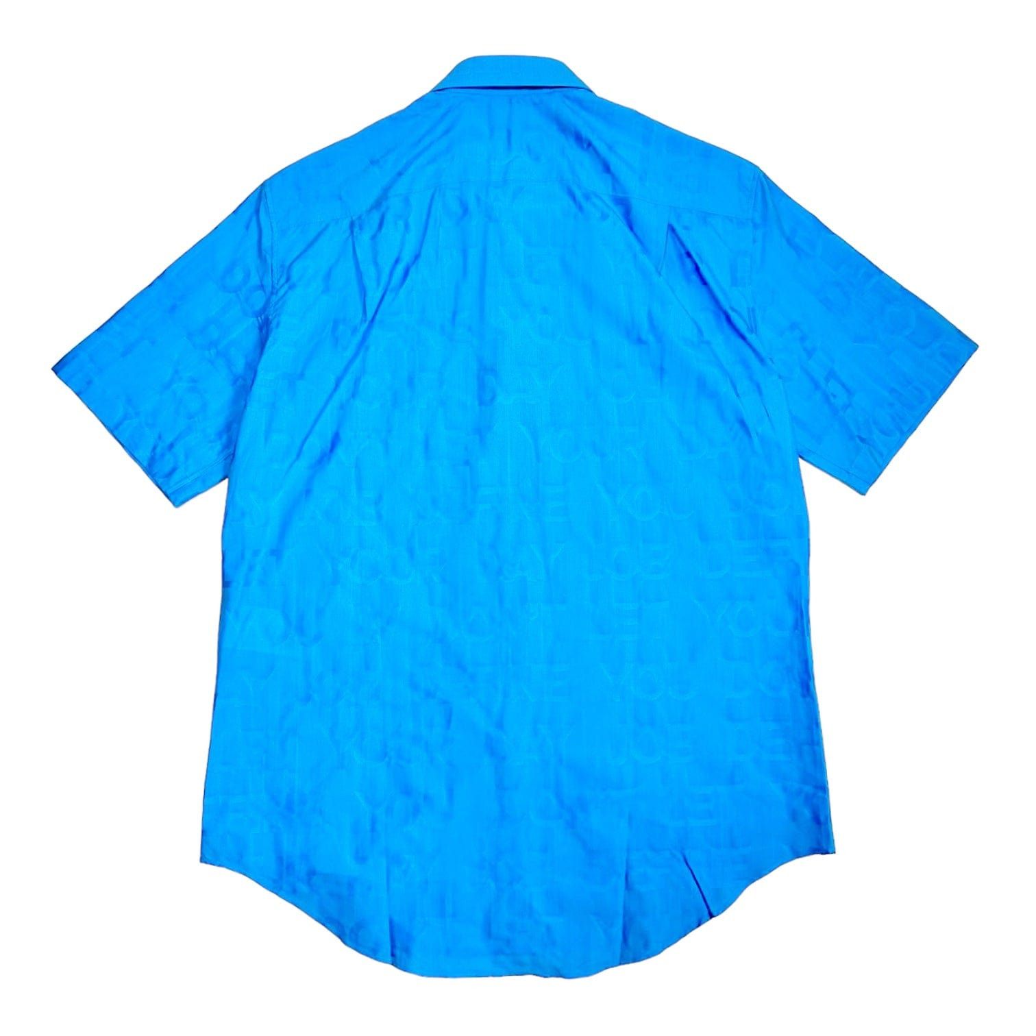 Louis Vuitton Tonal Letter Button Up Short Sleeve Shirt Blue Size US L / EU 52-54 / 3 - 2 Thumbnail
