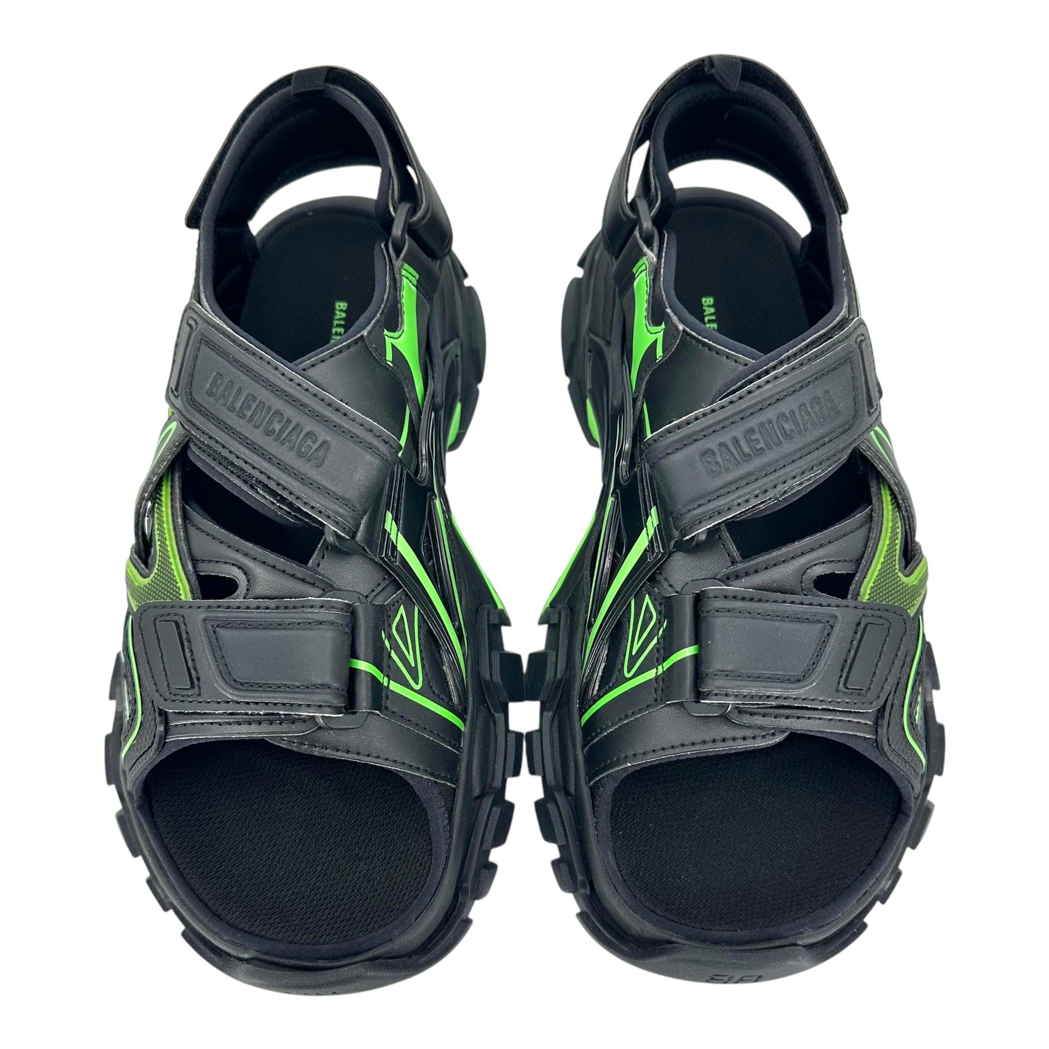 Balenciaga Track Sandal Black/Fluo Green Size US 7 / EU 40 - 5 Thumbnail