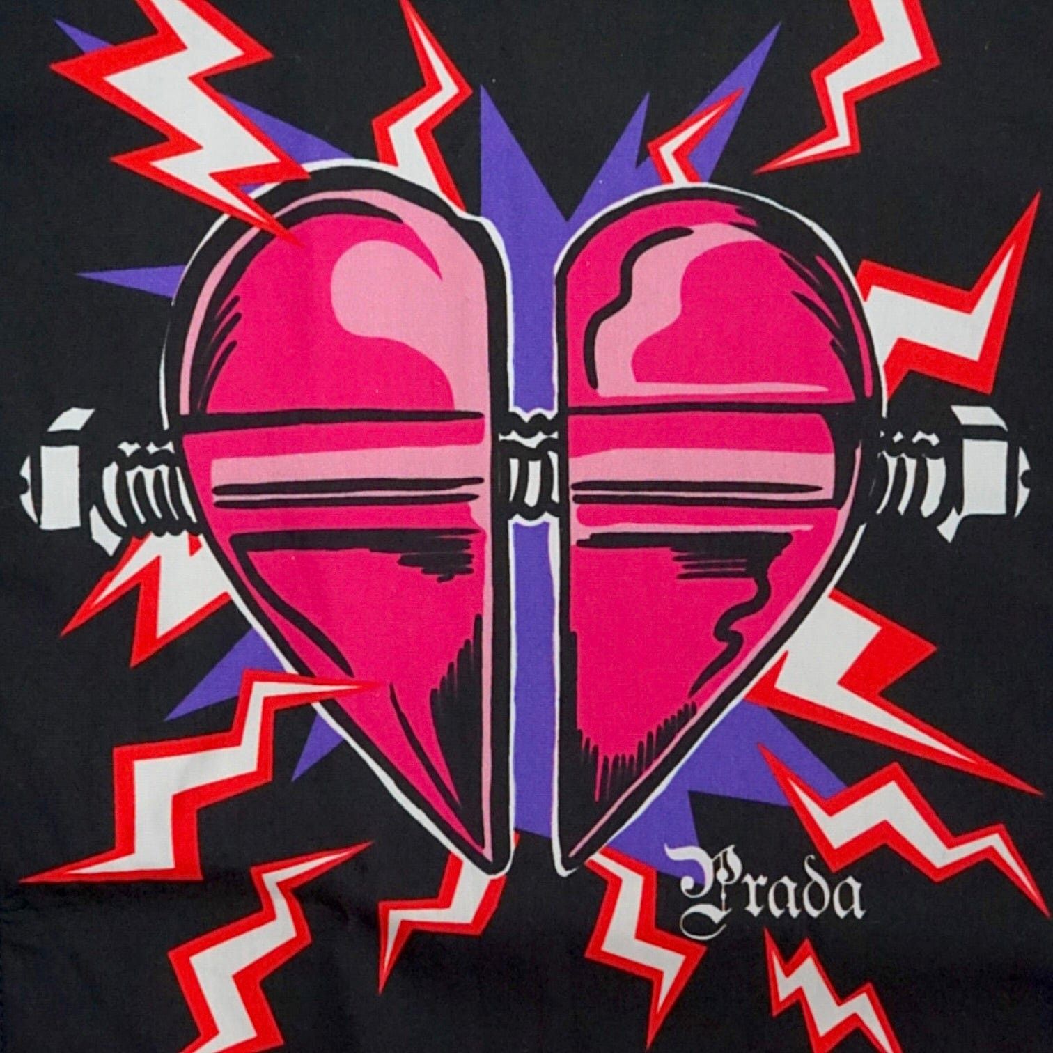 Prada Electric Heart Frankenstein Button Up Black Size US M / EU 48-50 / 2 - 2 Thumbnail