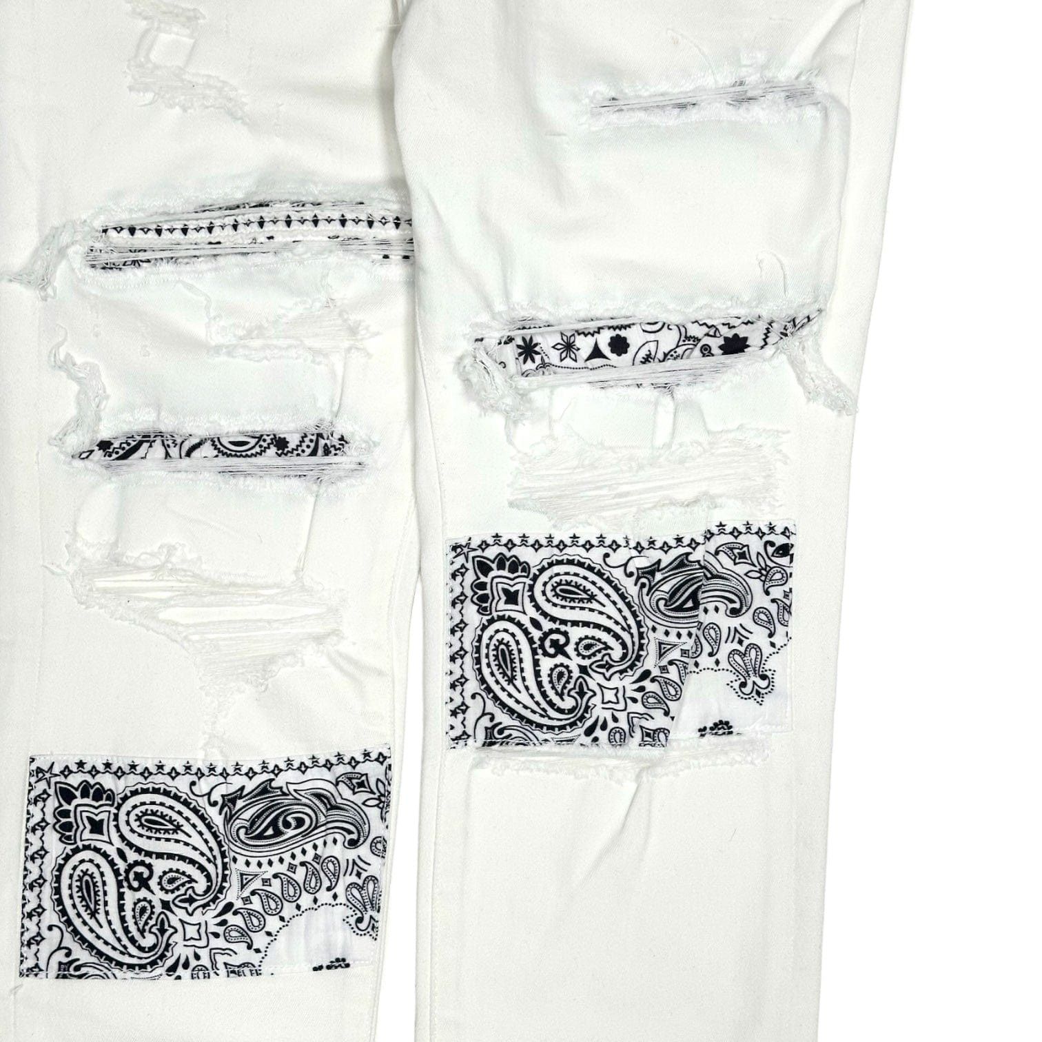 Amiri Amiri Vintage Bandana Art Patch Jeans White Size US 34 / EU 50 - 3 Thumbnail