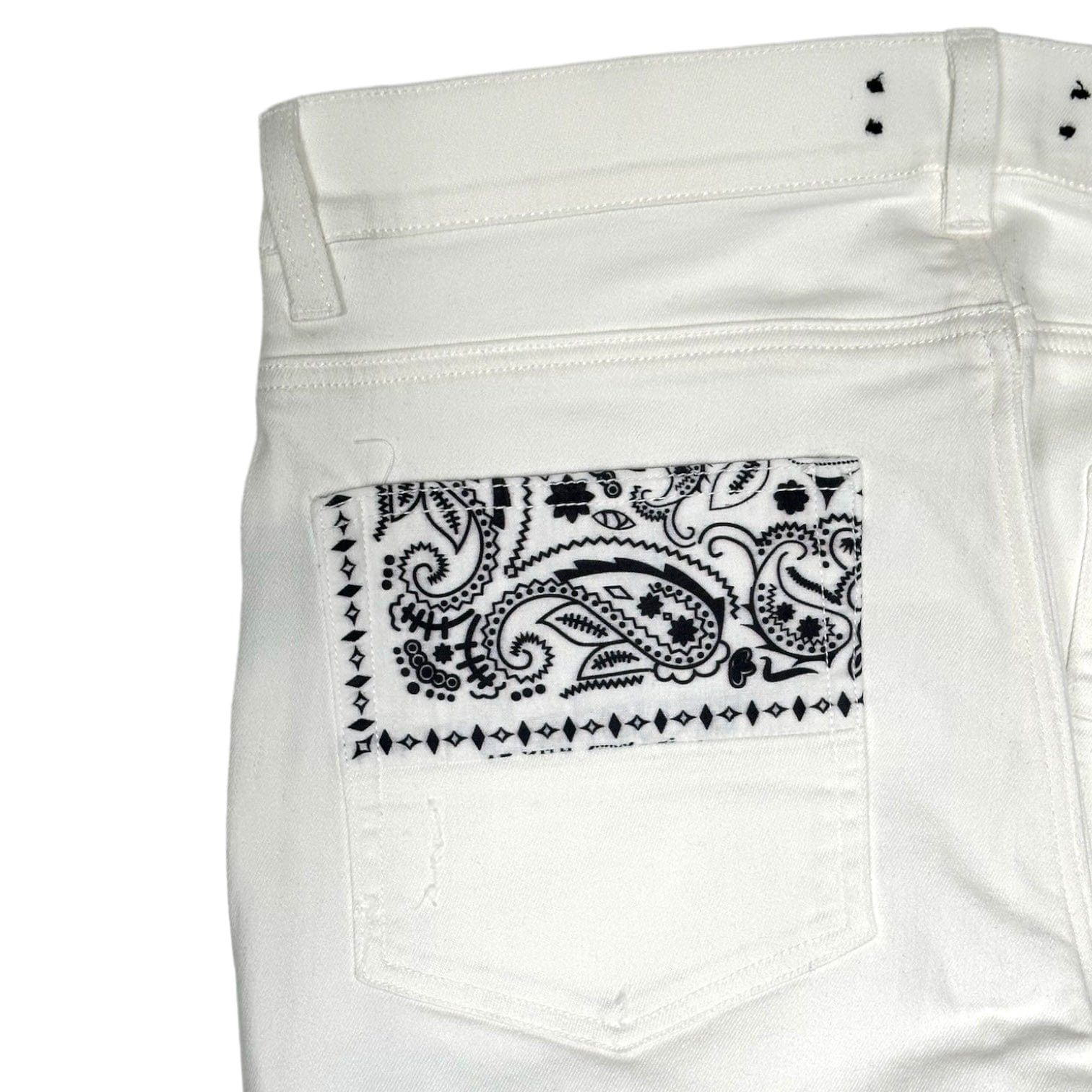 Amiri Amiri Vintage Bandana Art Patch Jeans White Size US 34 / EU 50 - 4 Thumbnail