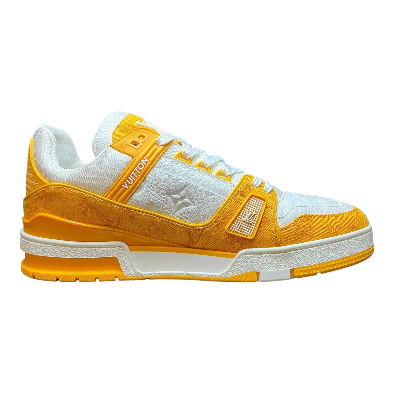 Louis Vuitton LV Trainer Monogram Denim Yellow Size US 9 / EU 42 - 4 Thumbnail