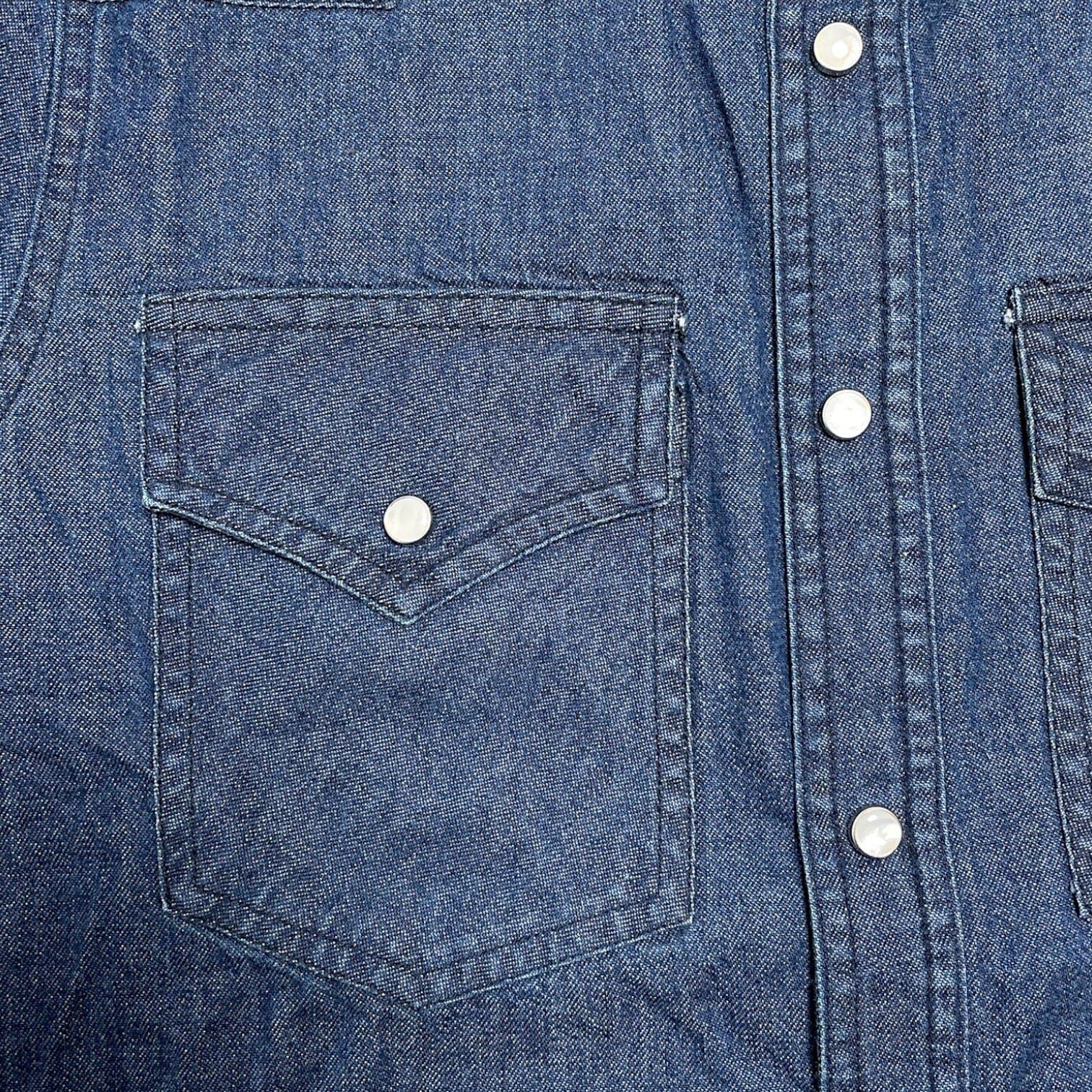 Amiri Amiri Denim Button Up Shirt Indigo Size US S / EU 44-46 / 1 - 3 Thumbnail