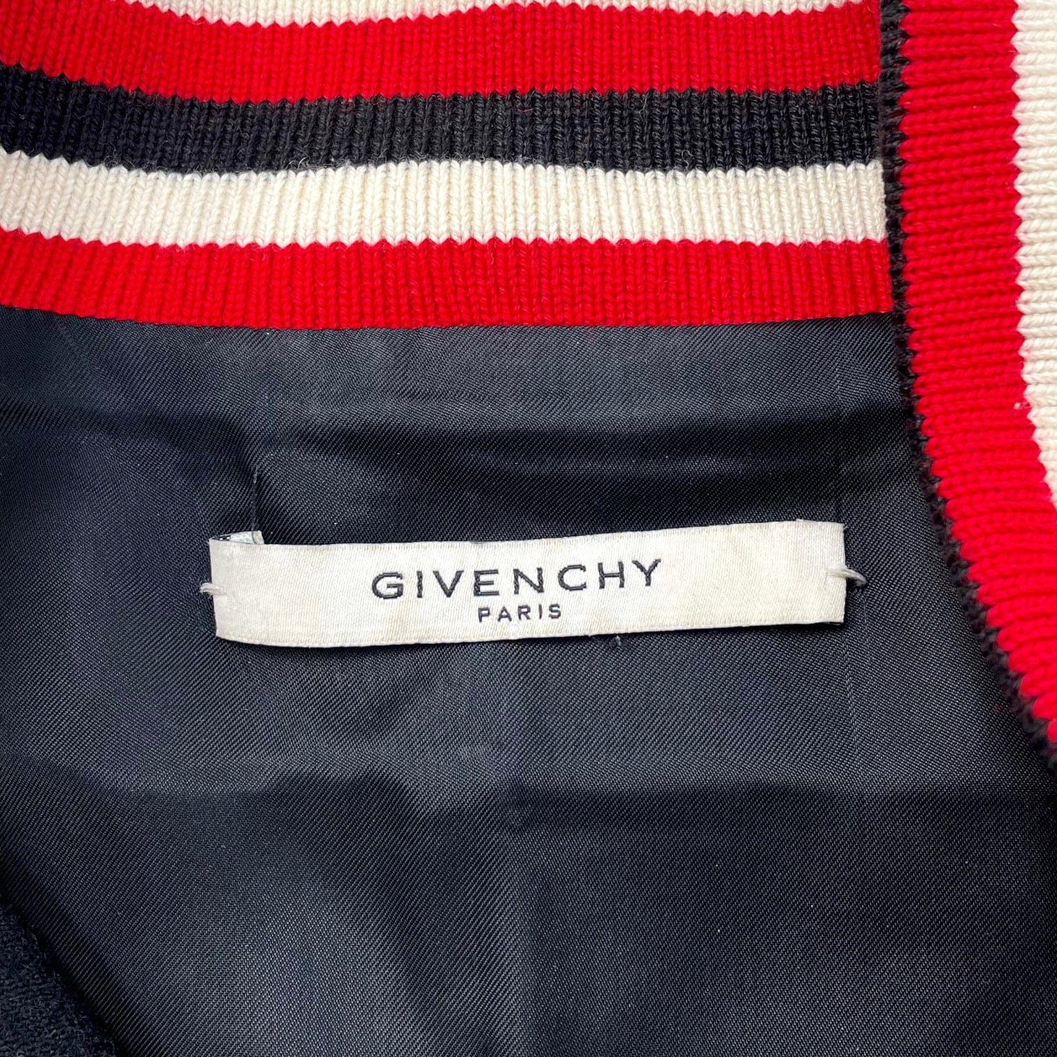 Givenchy Paris Leather Bomber Jacket Black Red Size US L / EU 52-54 / 3 - 3 Thumbnail
