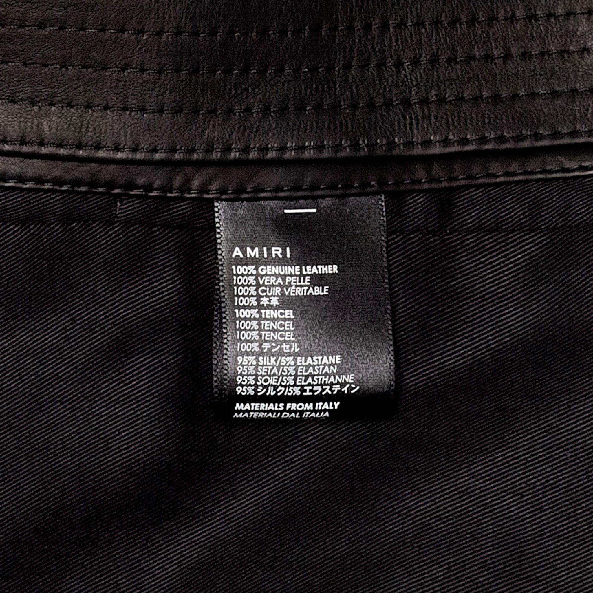 Amiri Amiri Leather Biker Jacket Black Size US XXL / EU 58 / 5 - 5 Thumbnail