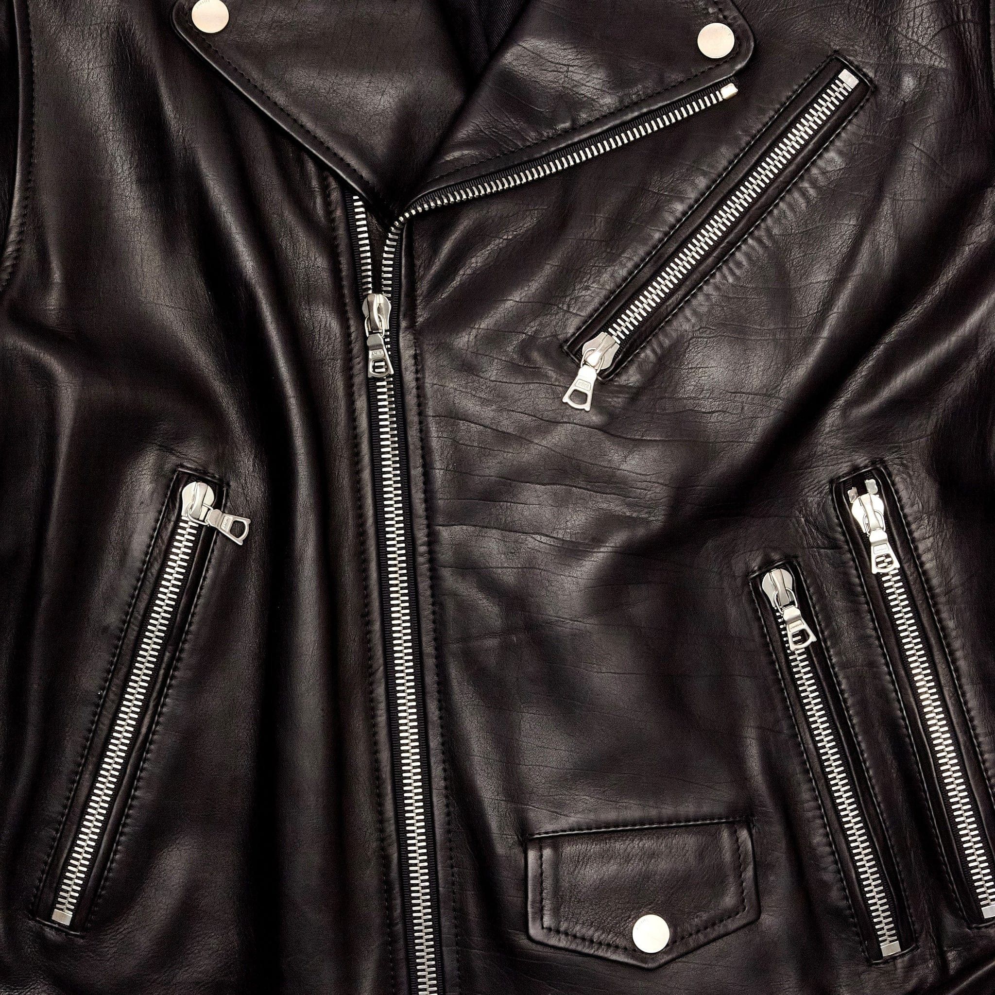 Amiri Amiri Leather Biker Jacket Black Size US XXL / EU 58 / 5 - 3 Thumbnail