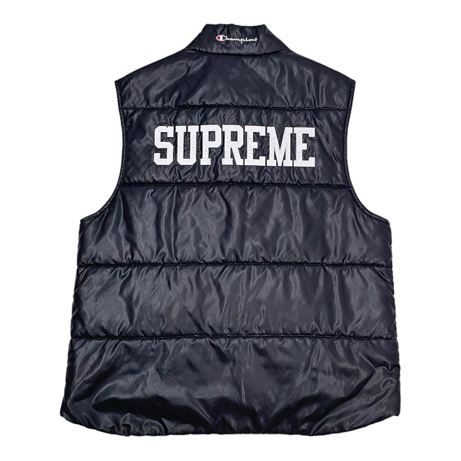 Supreme x Champion Puffer Down Vest Black Size US XL / EU 56 / 4 - 2 Thumbnail