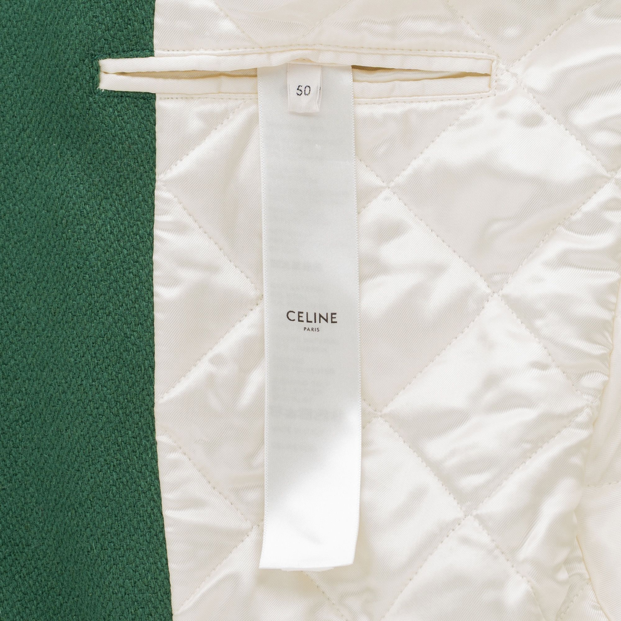 Celine Teddy Jacket Forest Green Size US XL / EU 56 / 4 - 6 Thumbnail