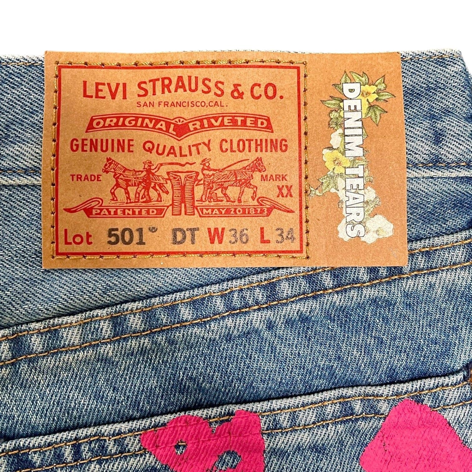DENIM TEARS x Bstroy Cotton Wreath Jeans Light Wash Indigo Size US 38 / EU 54 - 4 Thumbnail