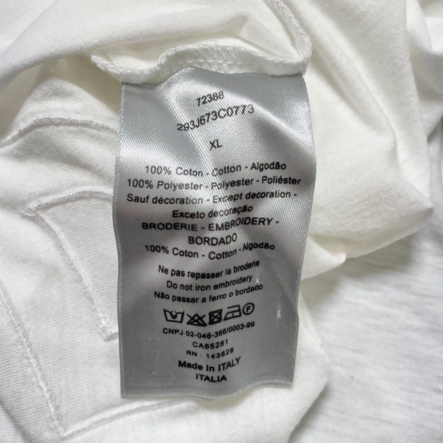 Dior Dior Side Logo Short Sleeve Tee Shirt White Size US M / EU 48-50 / 2 - 5 Thumbnail