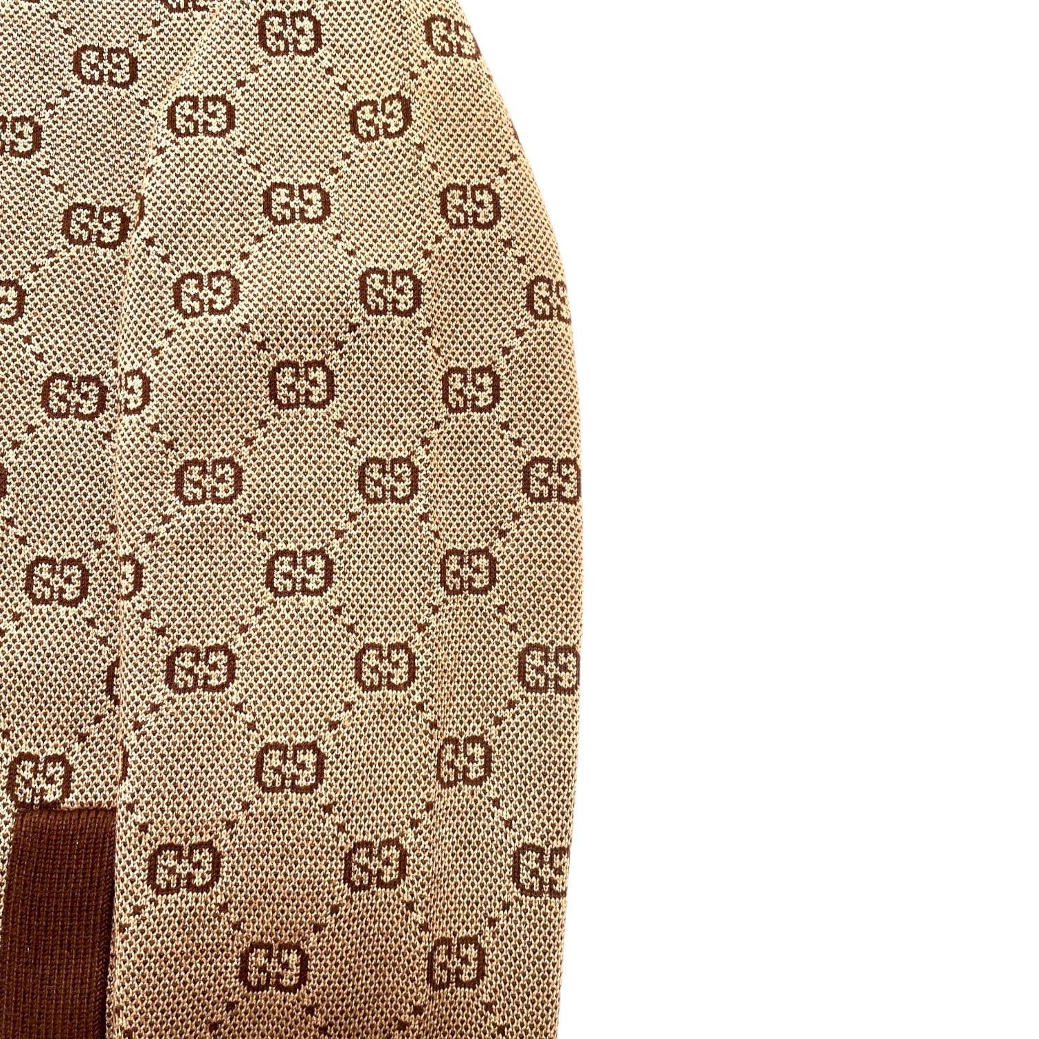 Gucci GG Jacquard Knitted Track Jacket Brown Size US XS / EU 42 / 0 - 3 Thumbnail