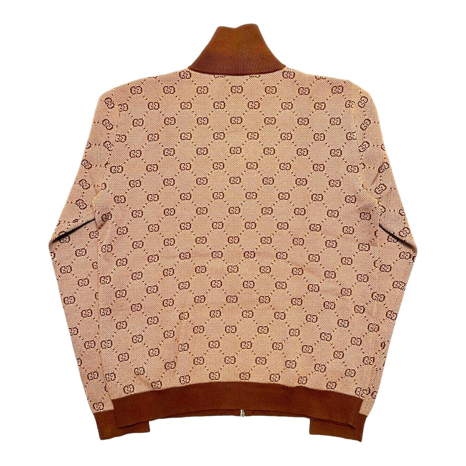 Gucci GG Jacquard Knitted Track Jacket Brown Size US XS / EU 42 / 0 - 2 Thumbnail