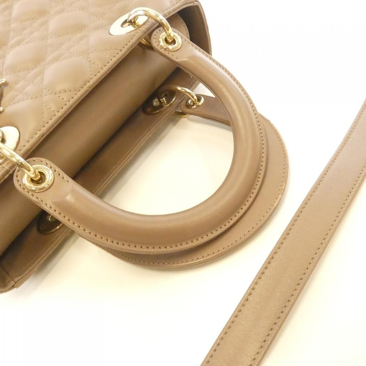 Dior Dior Christian Dior Lady Dior Lambskin Handbag Leather Handbag M0565OCEA DUTY FREE for USA Size ONE SIZE - 5 Thumbnail