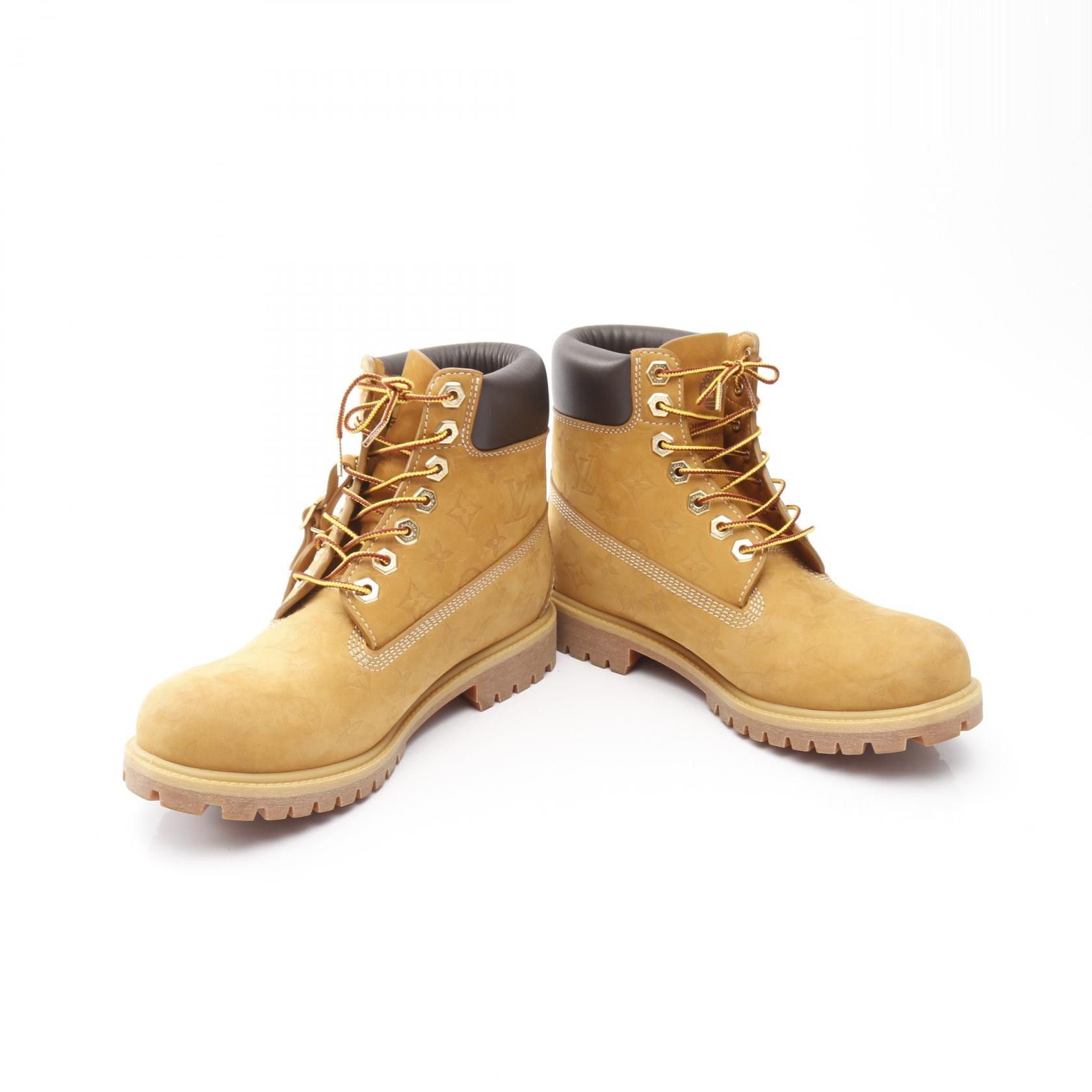 Louis Vuitton Louis Vuitton Louis Vuitton LV × Timberland 6-IN Leather Boots Leather Shoes DUTY FREE for USA Size ONE SIZE - 3 Thumbnail