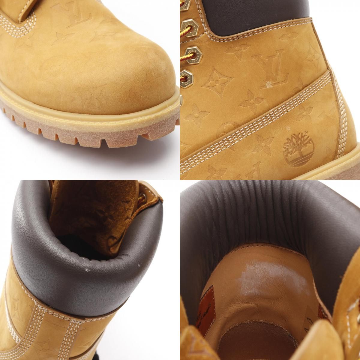 Louis Vuitton Louis Vuitton Louis Vuitton LV × Timberland 6-IN Leather Boots Leather Shoes DUTY FREE for USA Size ONE SIZE - 10 Thumbnail