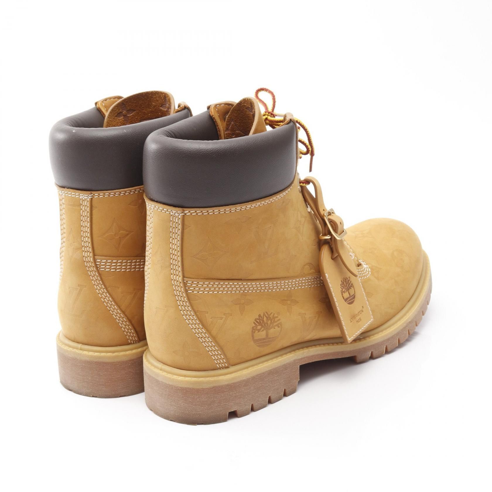 Louis Vuitton Louis Vuitton Louis Vuitton LV × Timberland 6-IN Leather Boots Leather Shoes DUTY FREE for USA Size ONE SIZE - 2 Thumbnail