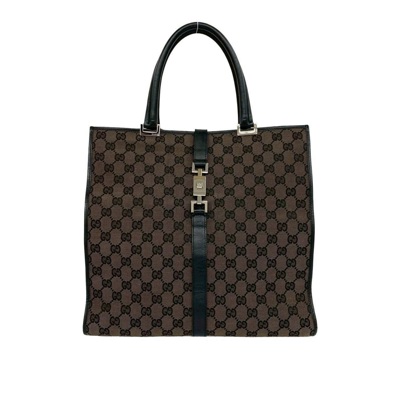 Gucci Gucci Gucci GG Canvas Leather Handbag Leather Handbag DUTY FREE for USA Size ONE SIZE - 2 Thumbnail