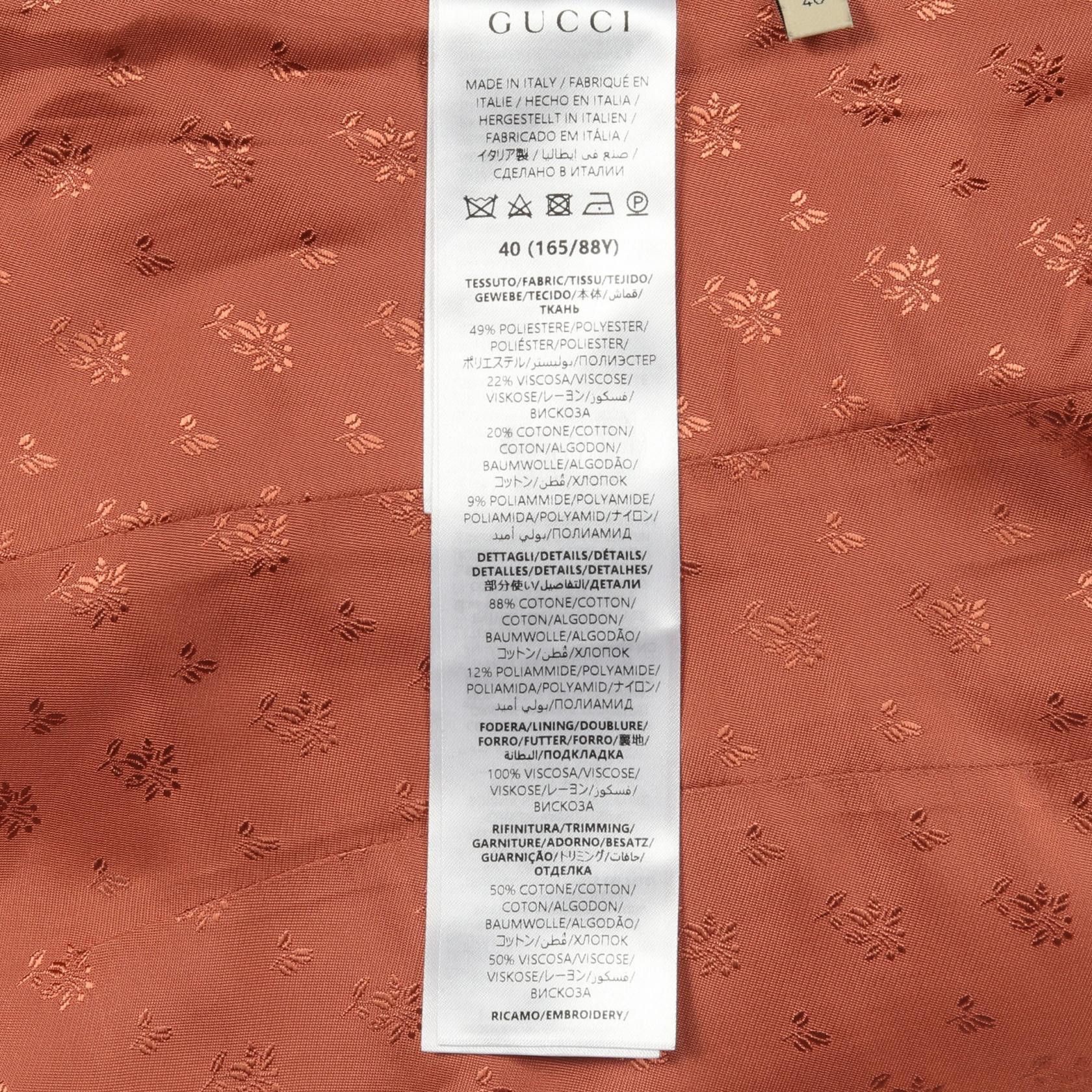 Gucci Gucci GUCCI Polyester Rayon Cotton Jacket Textile Outerwear 702792 DUTY FREE for USA Size ONE SIZE - 5 Thumbnail