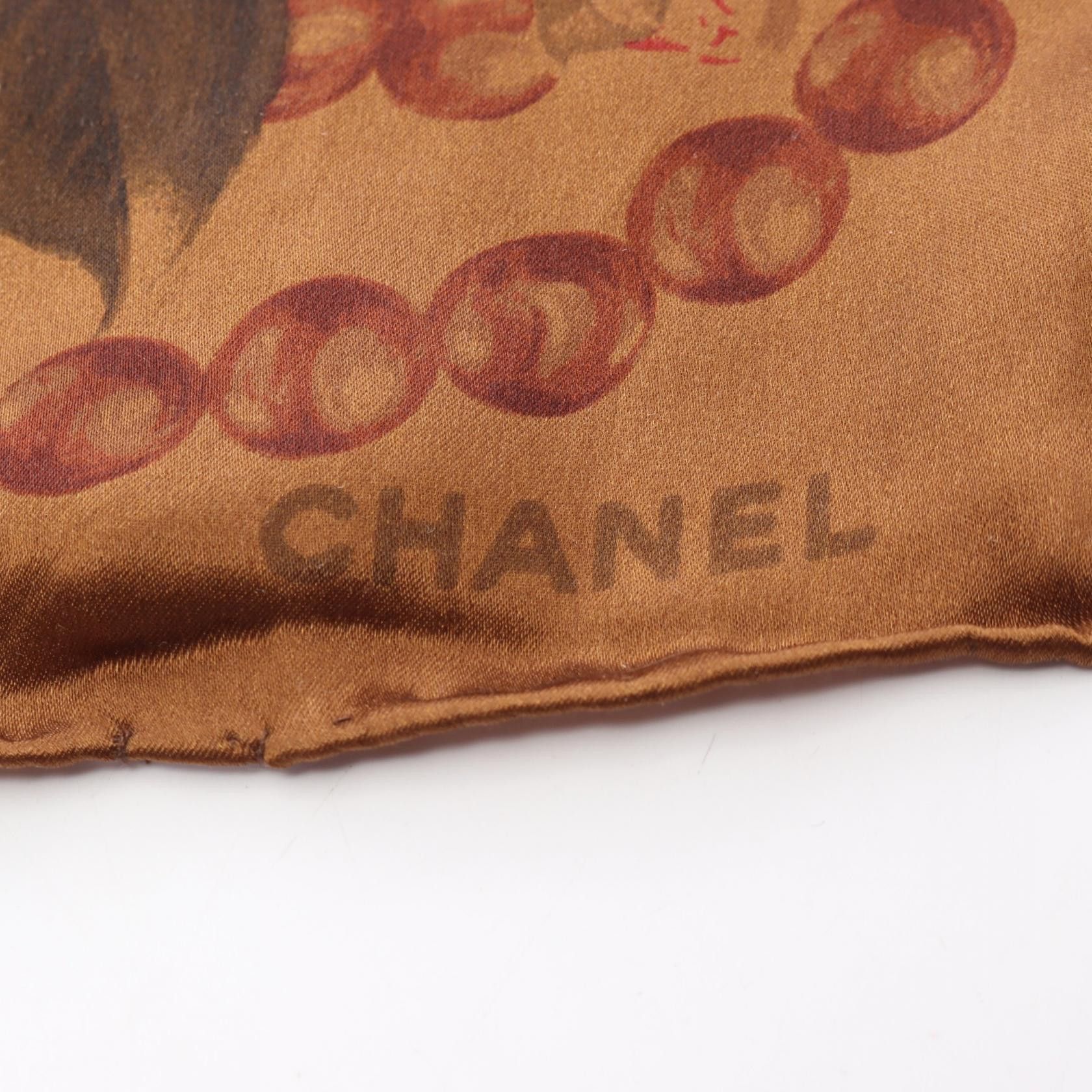 Chanel Chanel Chanel Silk Scarf Textile Scarf DUTY FREE for USA Size ONE SIZE - 2 Thumbnail