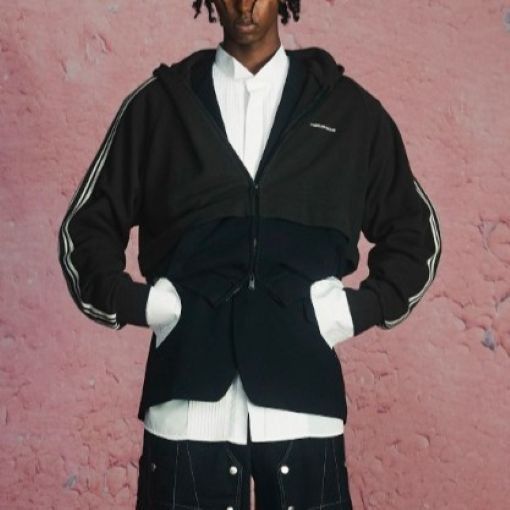 Other Other FORSOMEONE FO LAYERED SWEAT HOODIE Cotton Hoodie Textile Sweatshirts & Hoodies 78000968 DUTY FREE for USA Size ONE SIZE - 3 Thumbnail