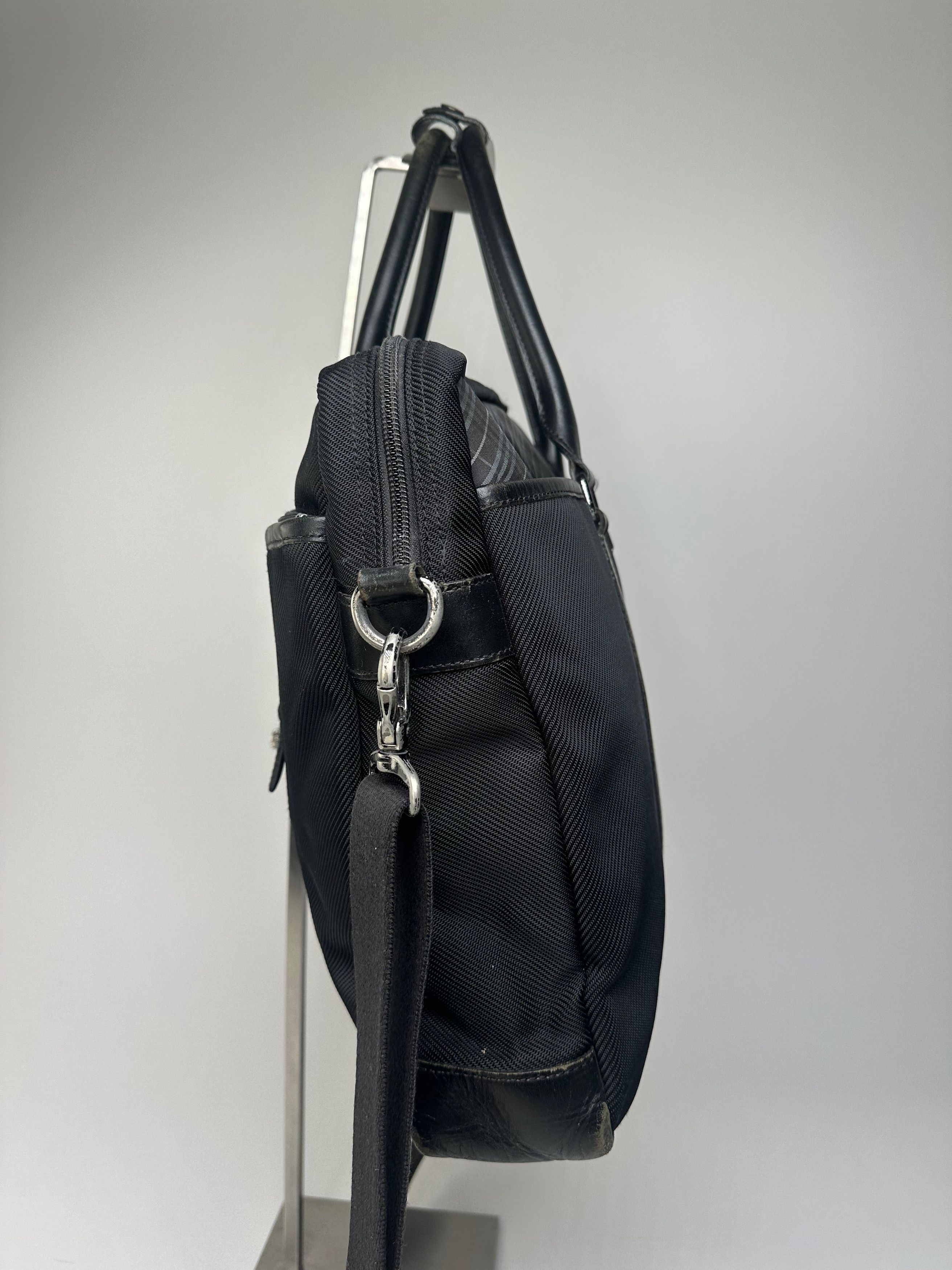 Burberry Black Nylon Briefcase with Multiple Compartments Size ONE SIZE - 9 Thumbnail