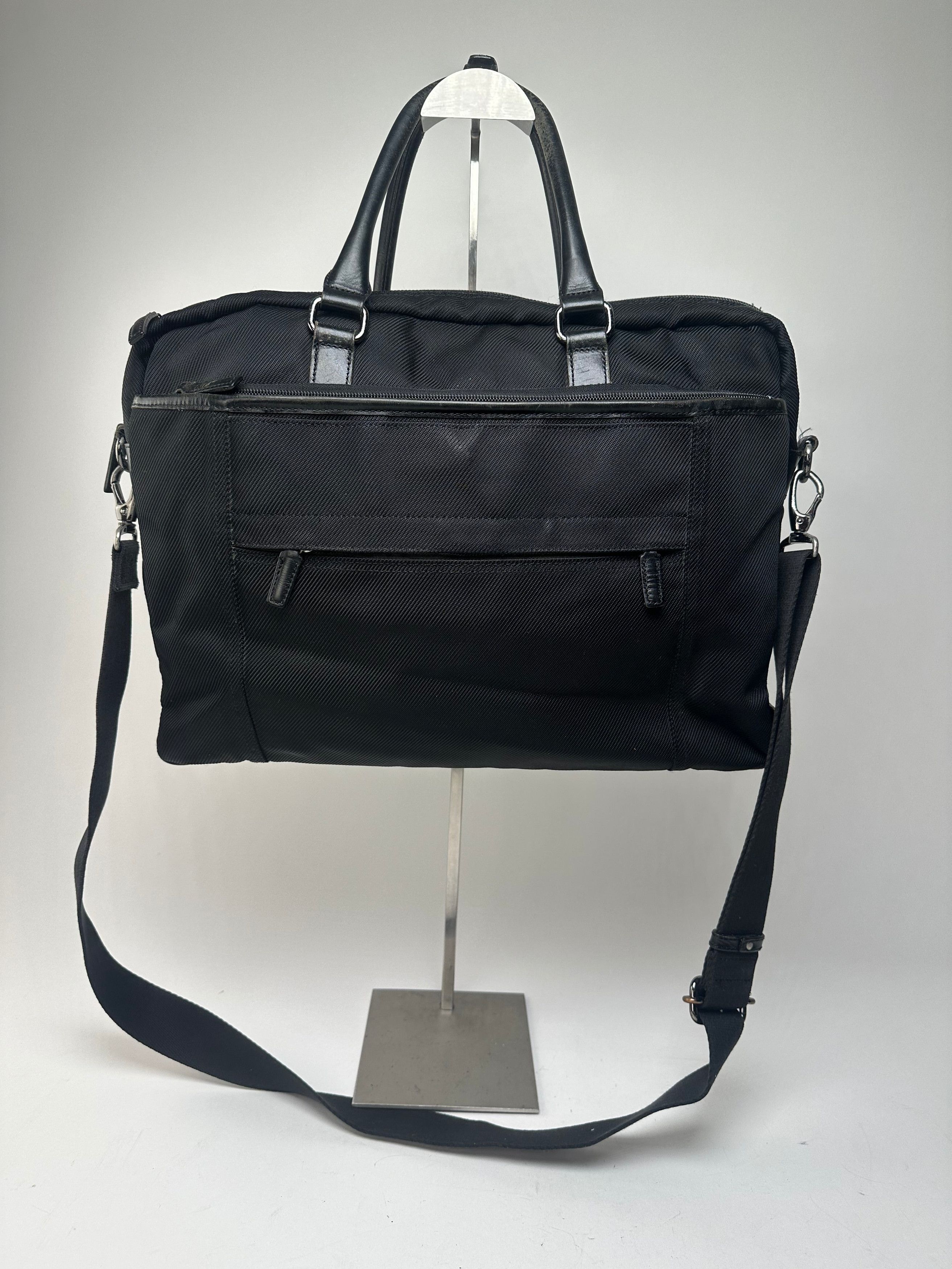 Burberry Black Nylon Briefcase with Multiple Compartments Size ONE SIZE - 2 Thumbnail