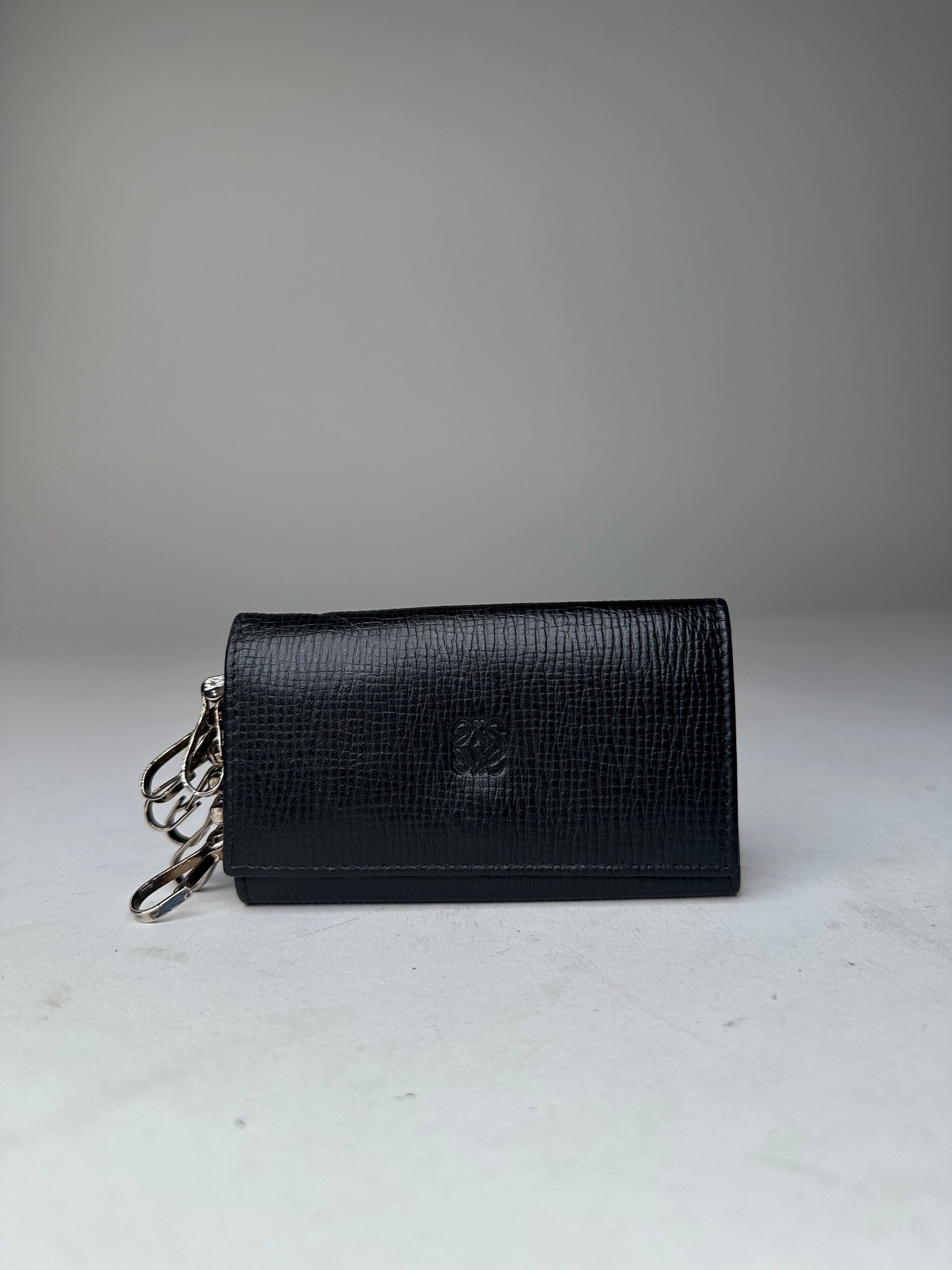 Loewe Vintage Leather Keychain Wallet Black Size ONE SIZE - 11 Thumbnail