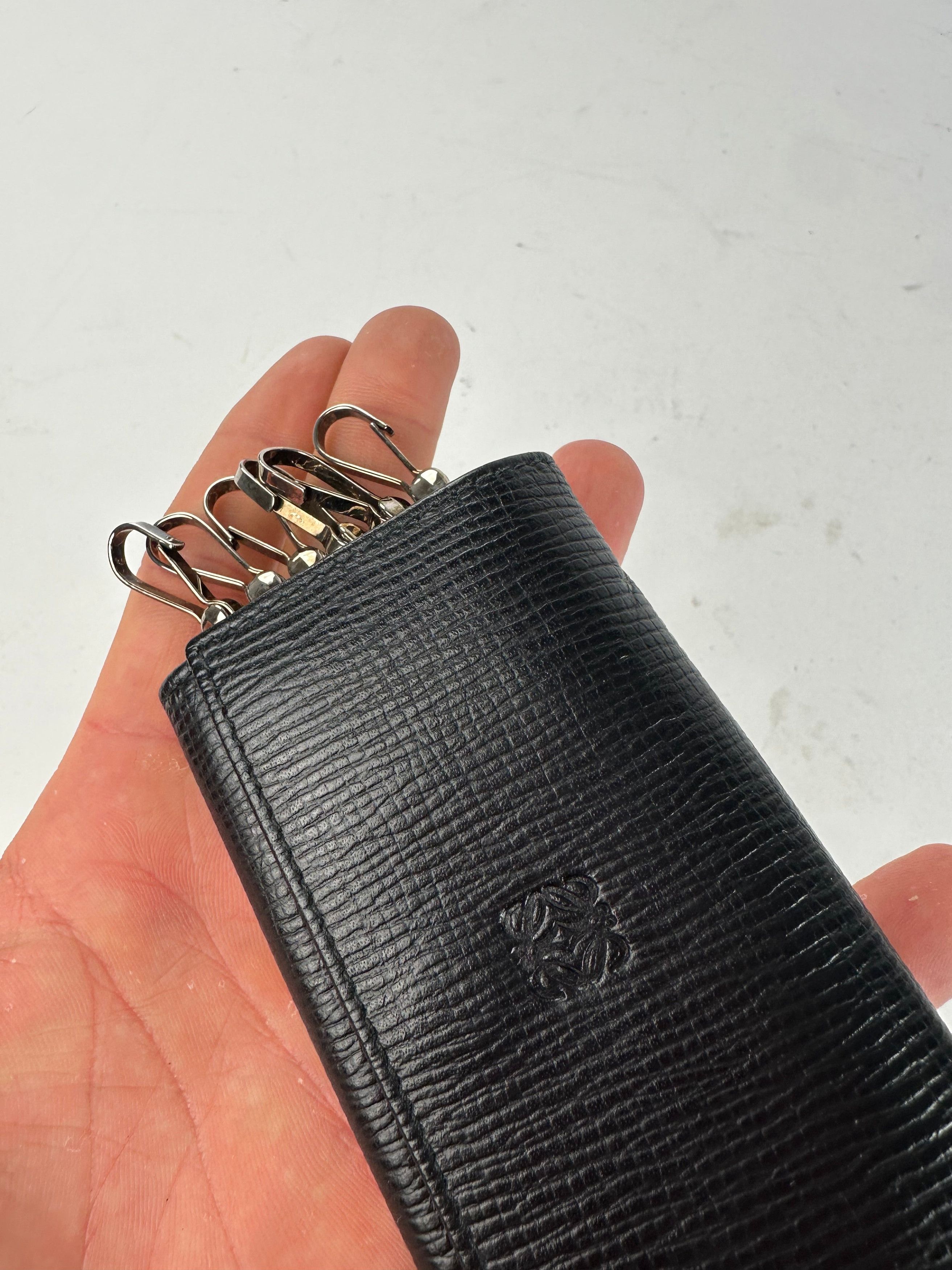 Loewe Vintage Leather Keychain Wallet Black Size ONE SIZE - 9 Thumbnail