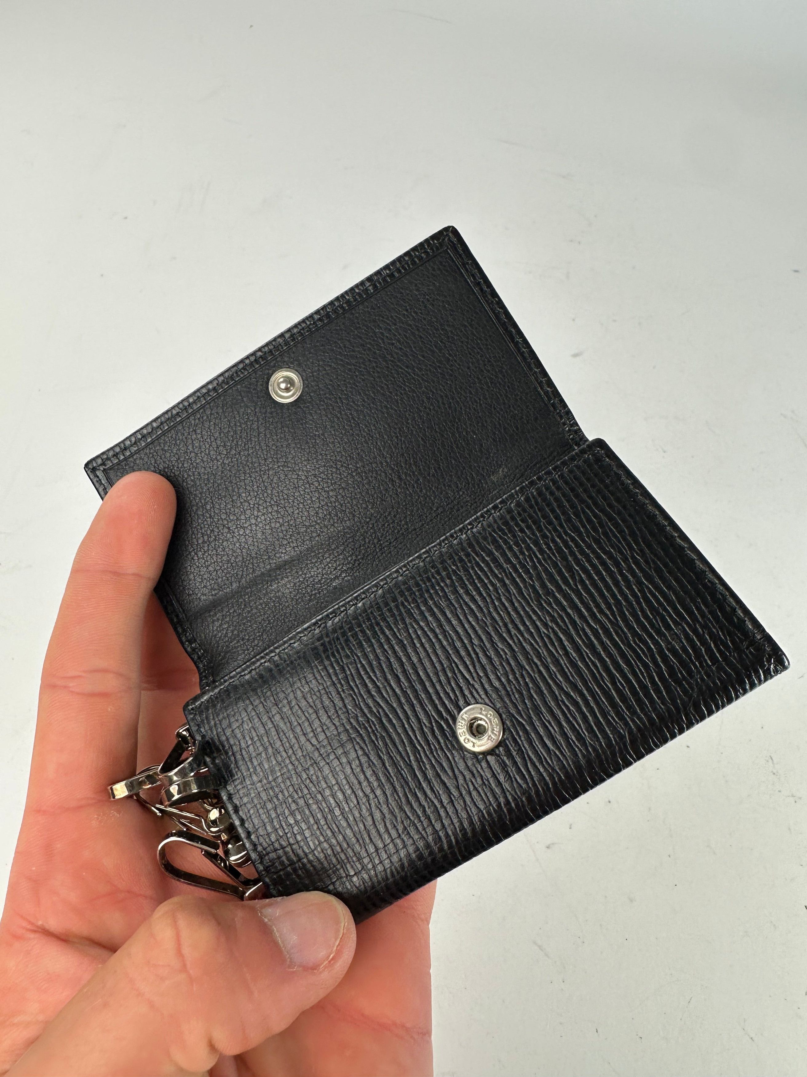 Loewe Vintage Leather Keychain Wallet Black Size ONE SIZE - 3 Thumbnail