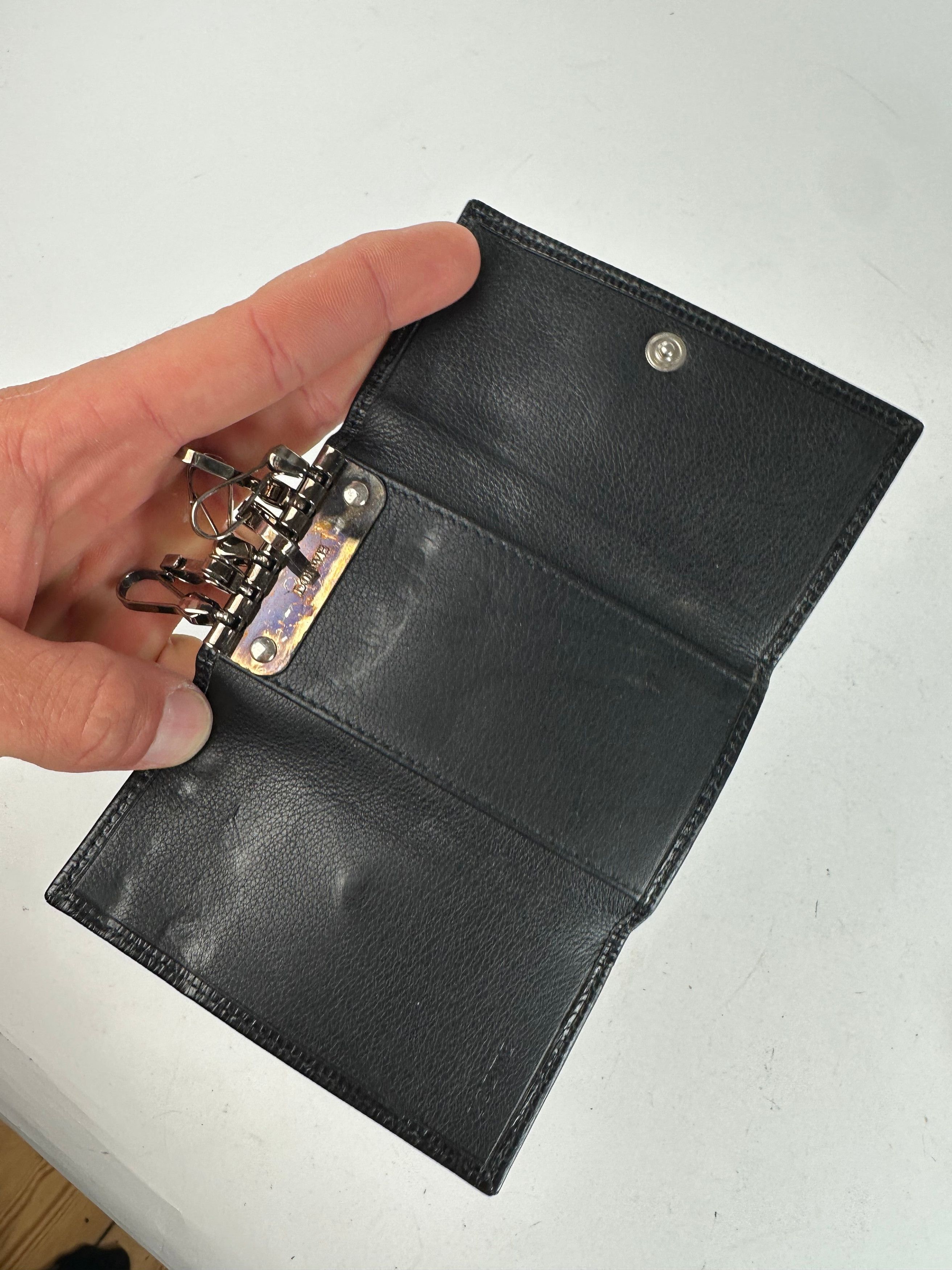 Loewe Vintage Leather Keychain Wallet Black Size ONE SIZE - 4 Thumbnail