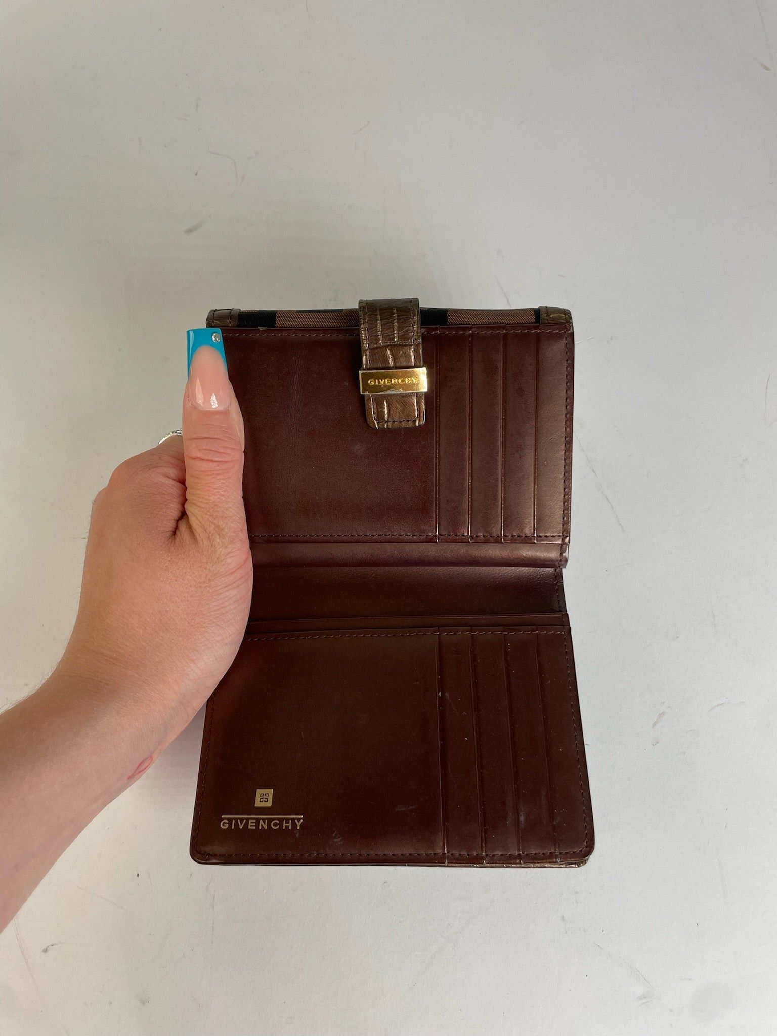 Givenchy Vintage Leather Wallet Brown Size ONE SIZE - 3 Thumbnail